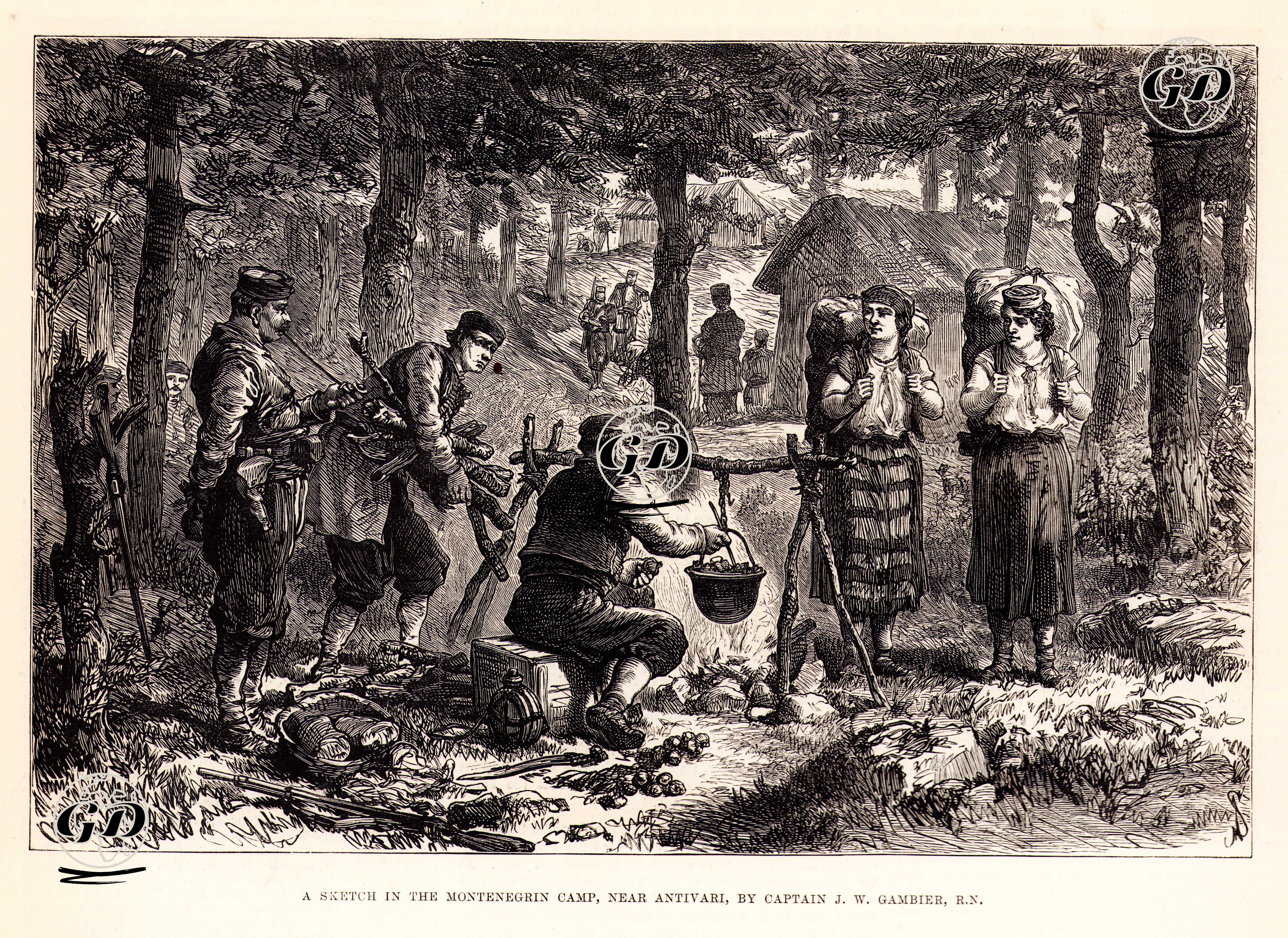 Bar'ın Yakınlarında Karadağlıların Kampı -  - 1880