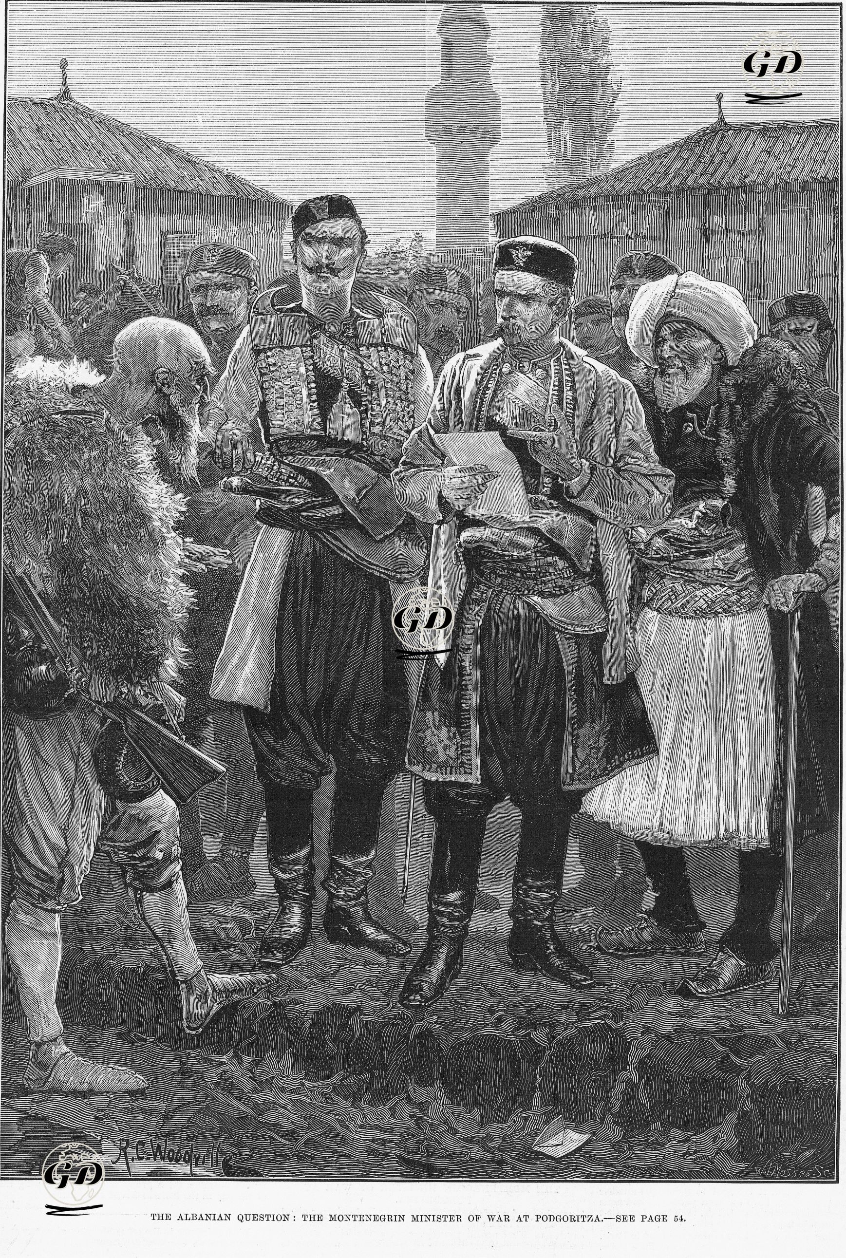 Karadağlı Savaş Bakanı Podgoritsa'da -  - 1880