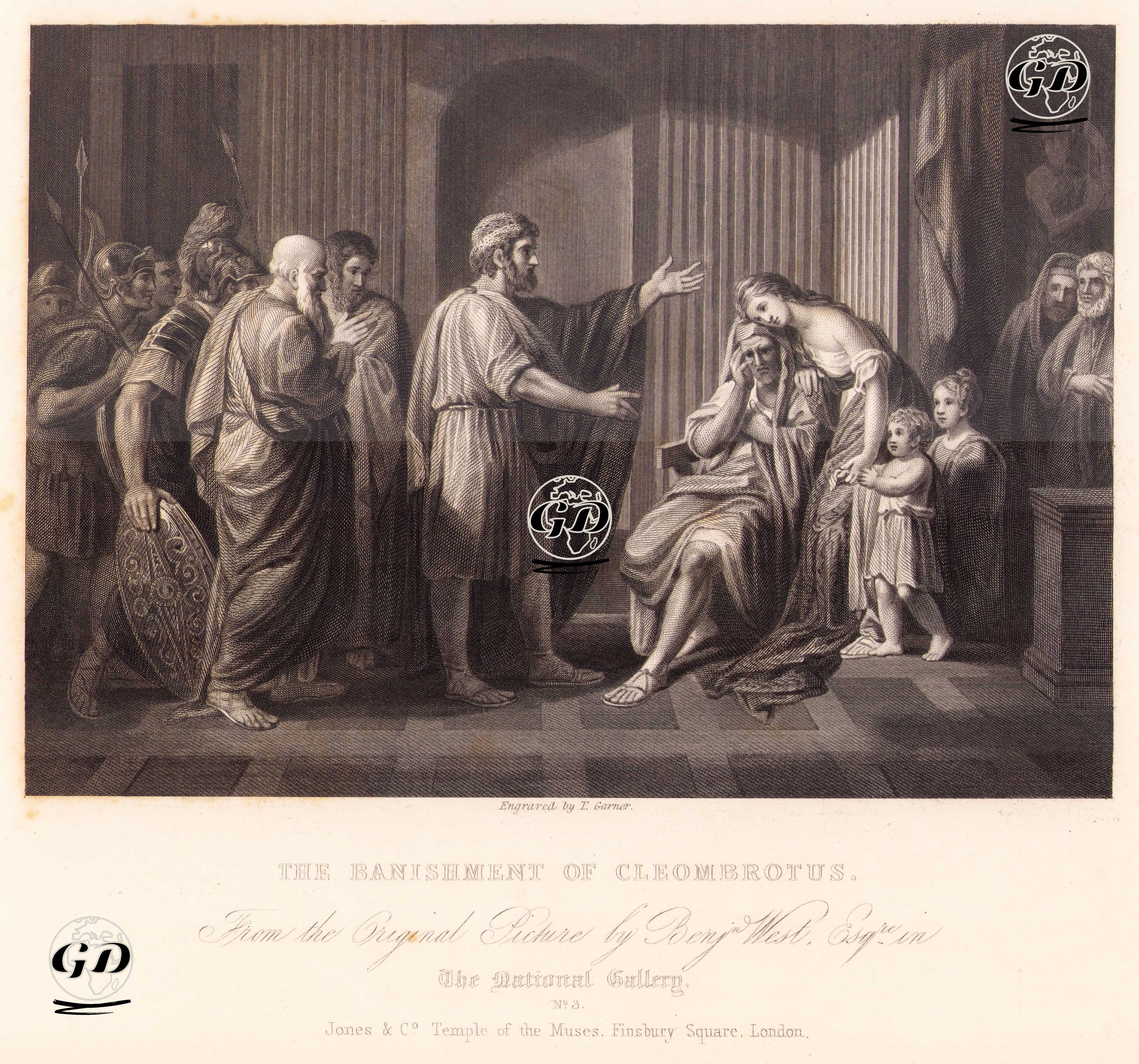 Sparta Kralı II.Leonidas'un Cleombrotus'un Kovması - Benjamin West (1738-1820) - 1835