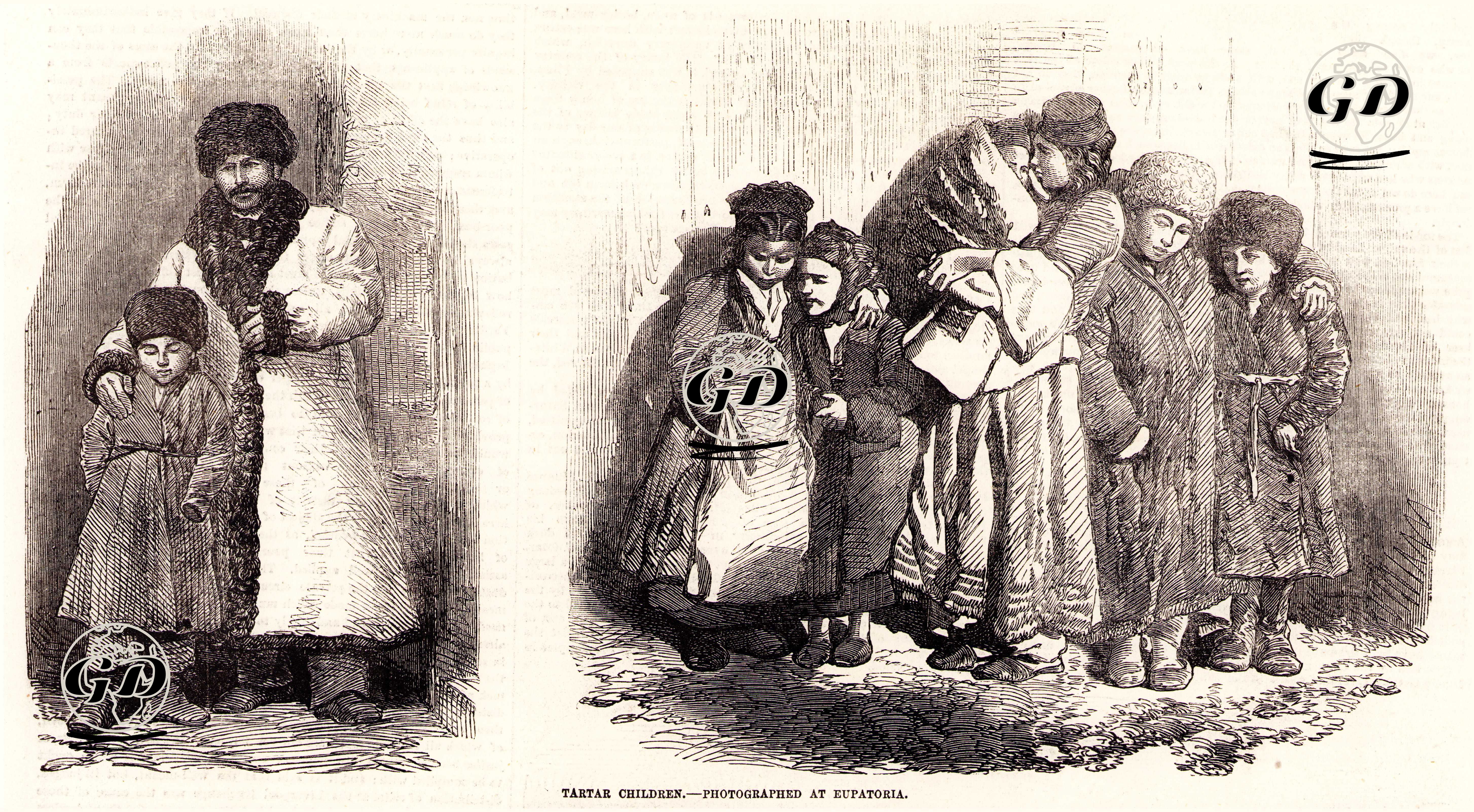 Kırım Savaşı Sırasında Evpatorya'da Tatar Çocuklar -  - 1855