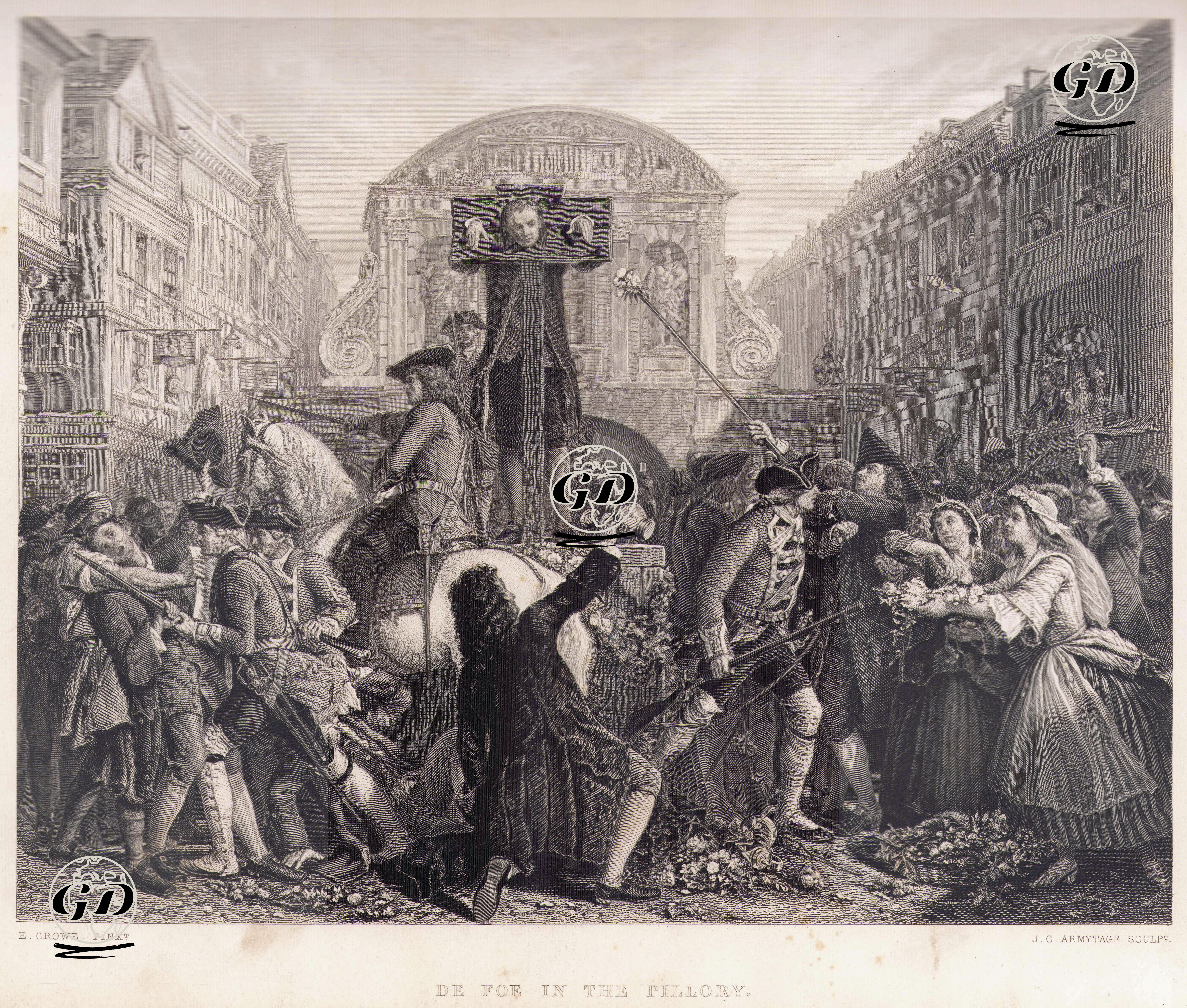 De Foe in The Pillory - Eyre Crowe (1824–1910) - 1868