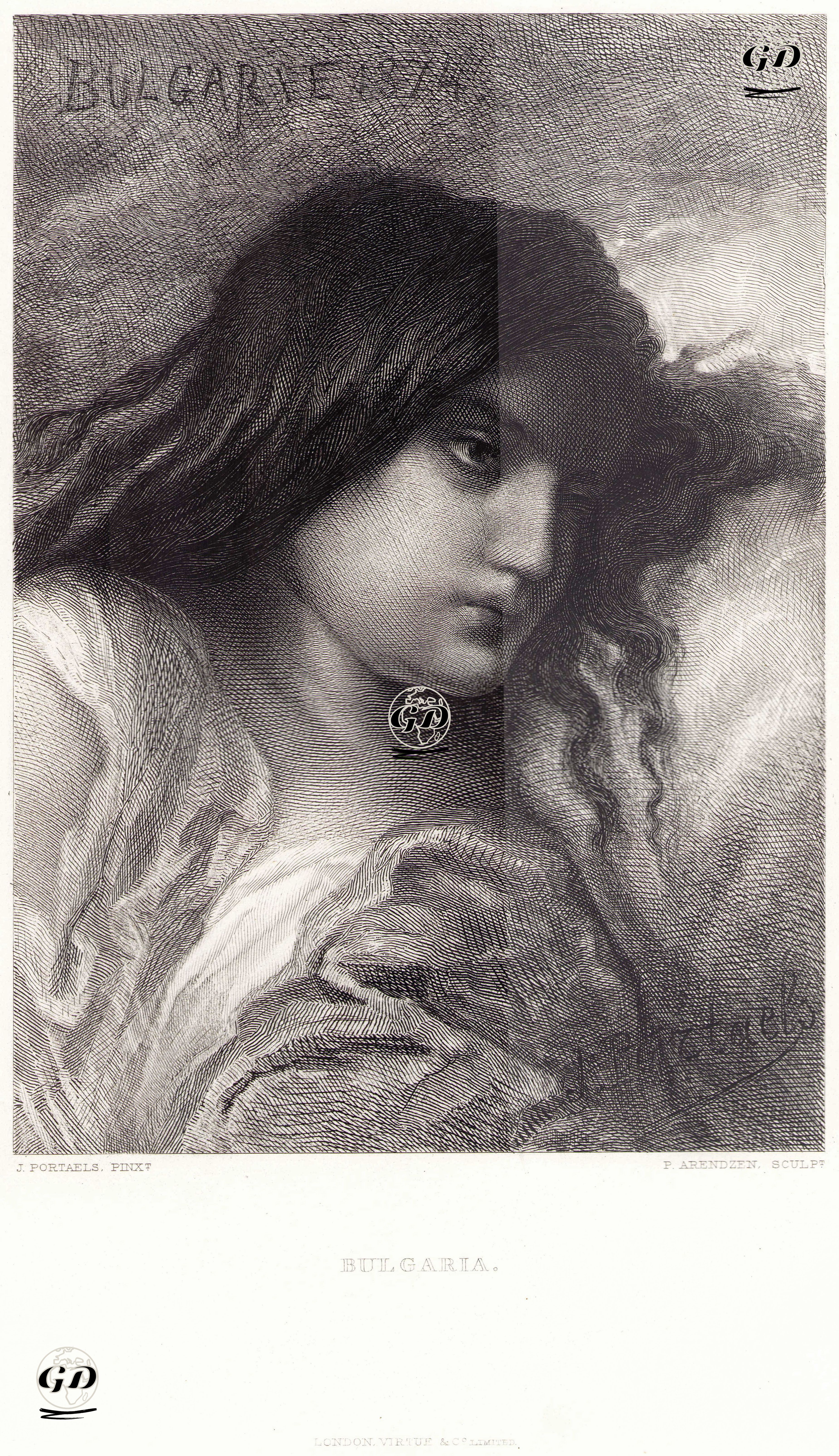 Bulgar Kız - Jan Portaels (1818-1895) - 1880