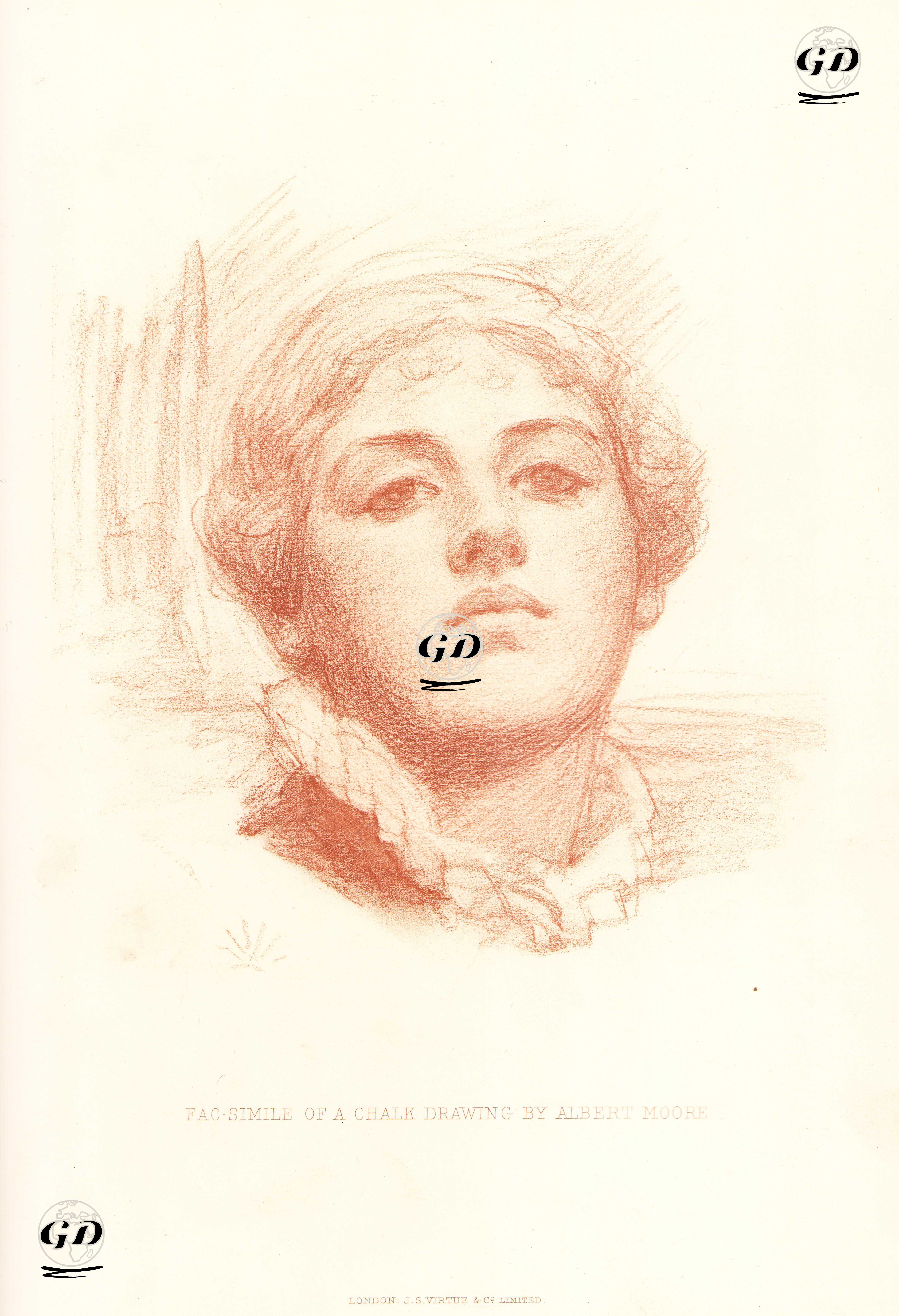 Bir Kadın Portresi - Albert Joseph Moore (1841-1893) - 1884