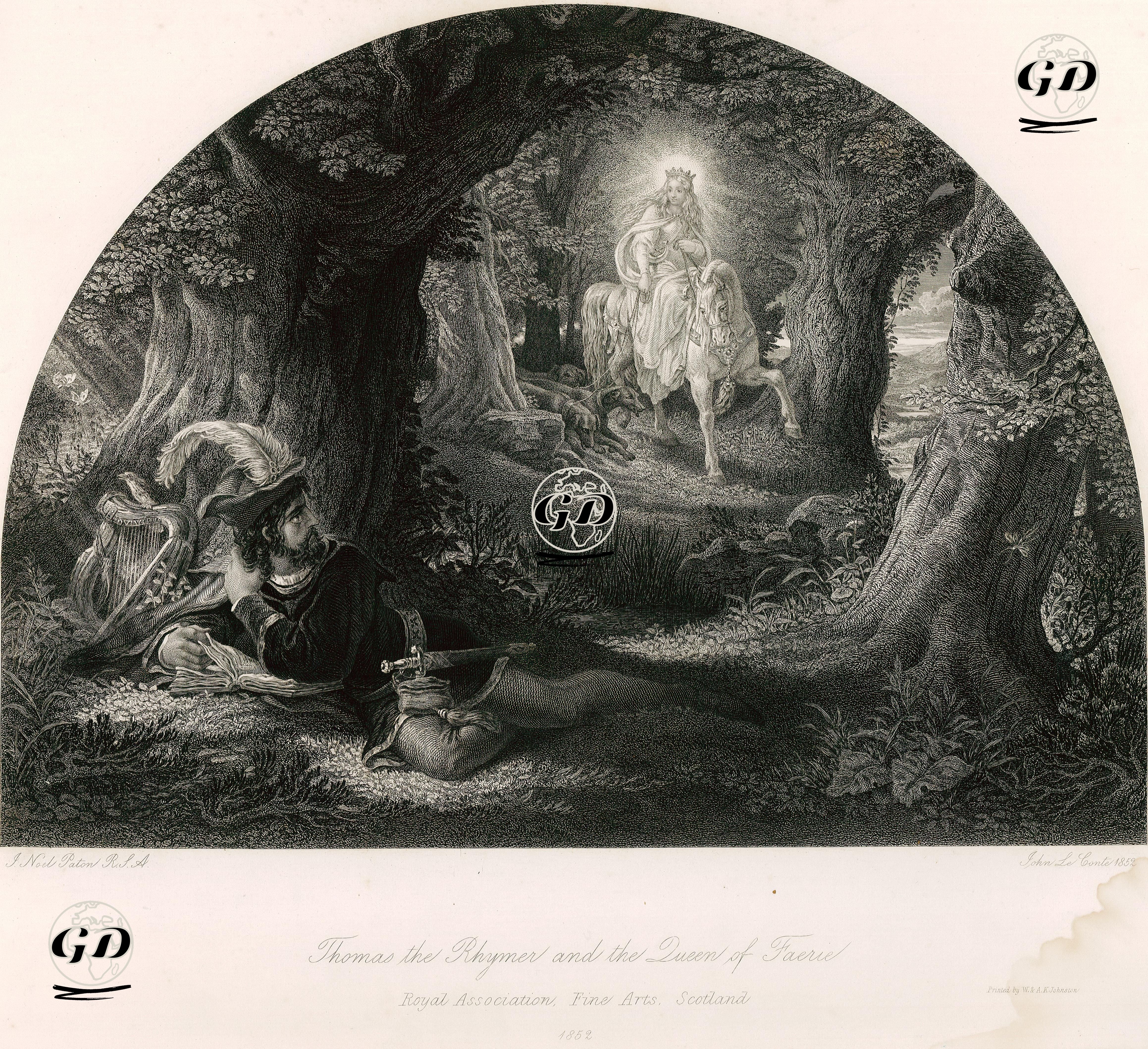 Thomas The Rhymer'in Peri Kraliçesi İle Buluşması - Joseph Noel Paton (1821-1901) - 1852