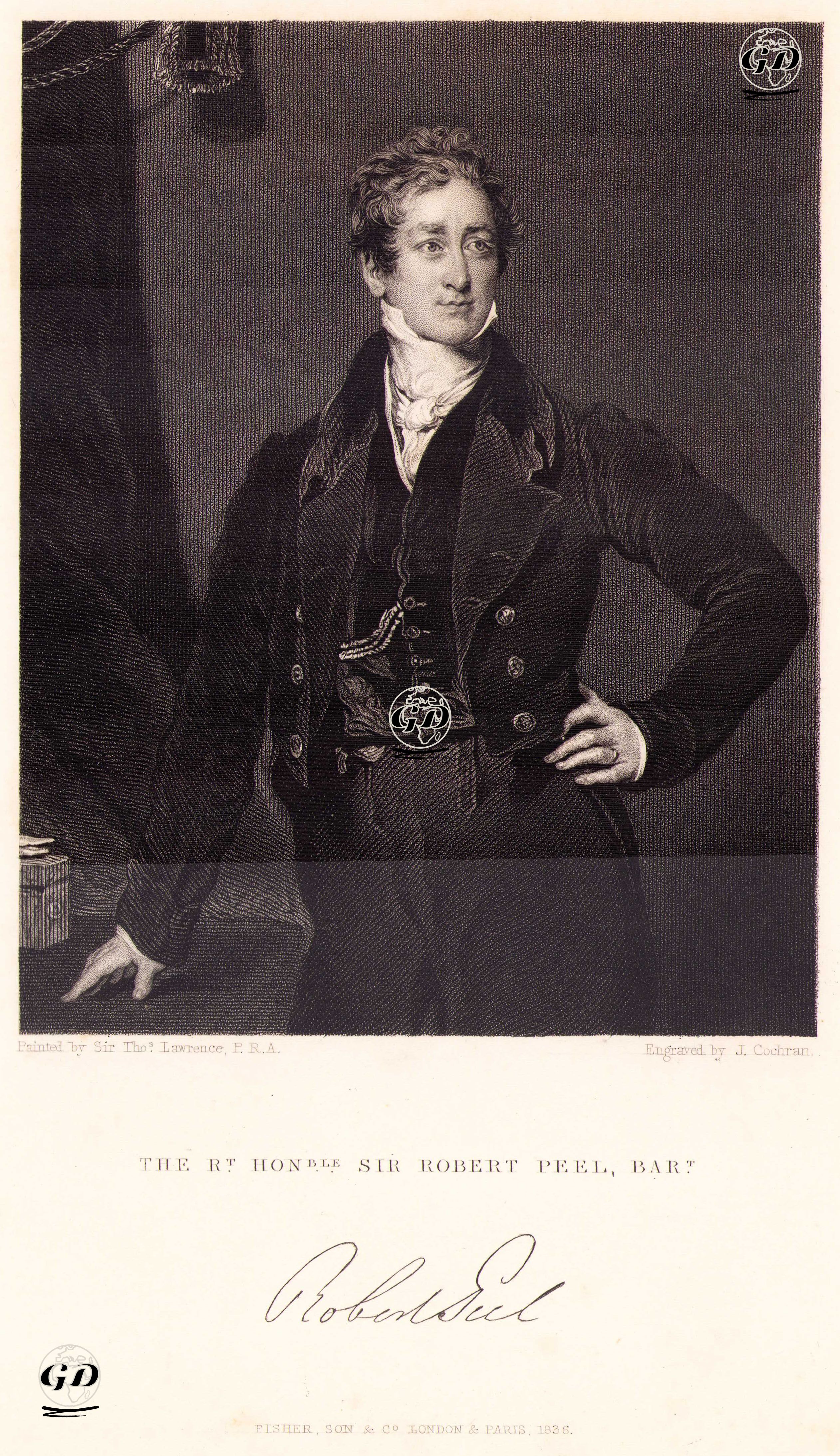 The Rt.Hon.ble Sir Robert Peel, Bar. - Thomas Lawrence (1769-1830) - 1836