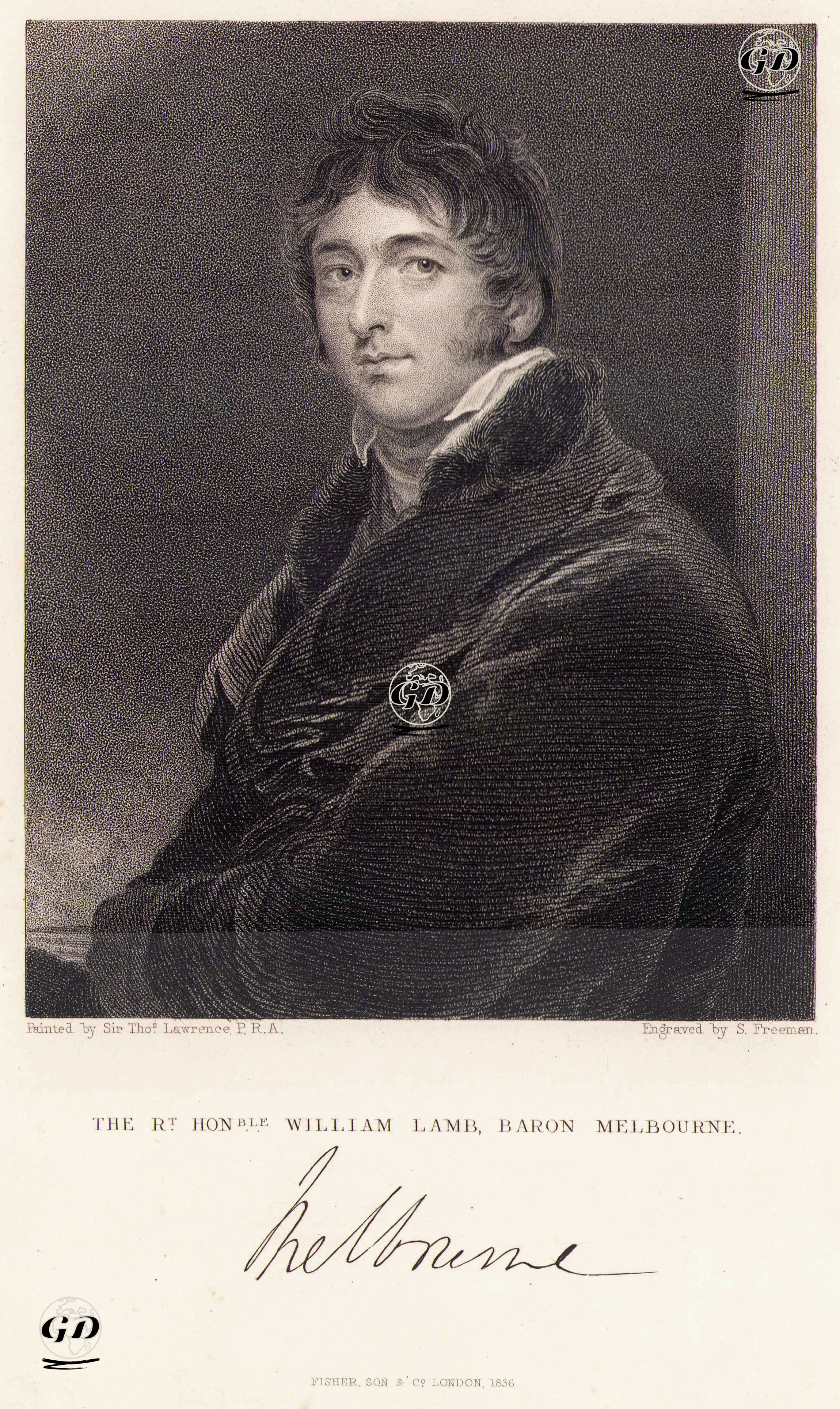 İngiltere Başbakanı Melbourne Baronu William Lamb - Thomas Lawrence (1769-1830) - 1836