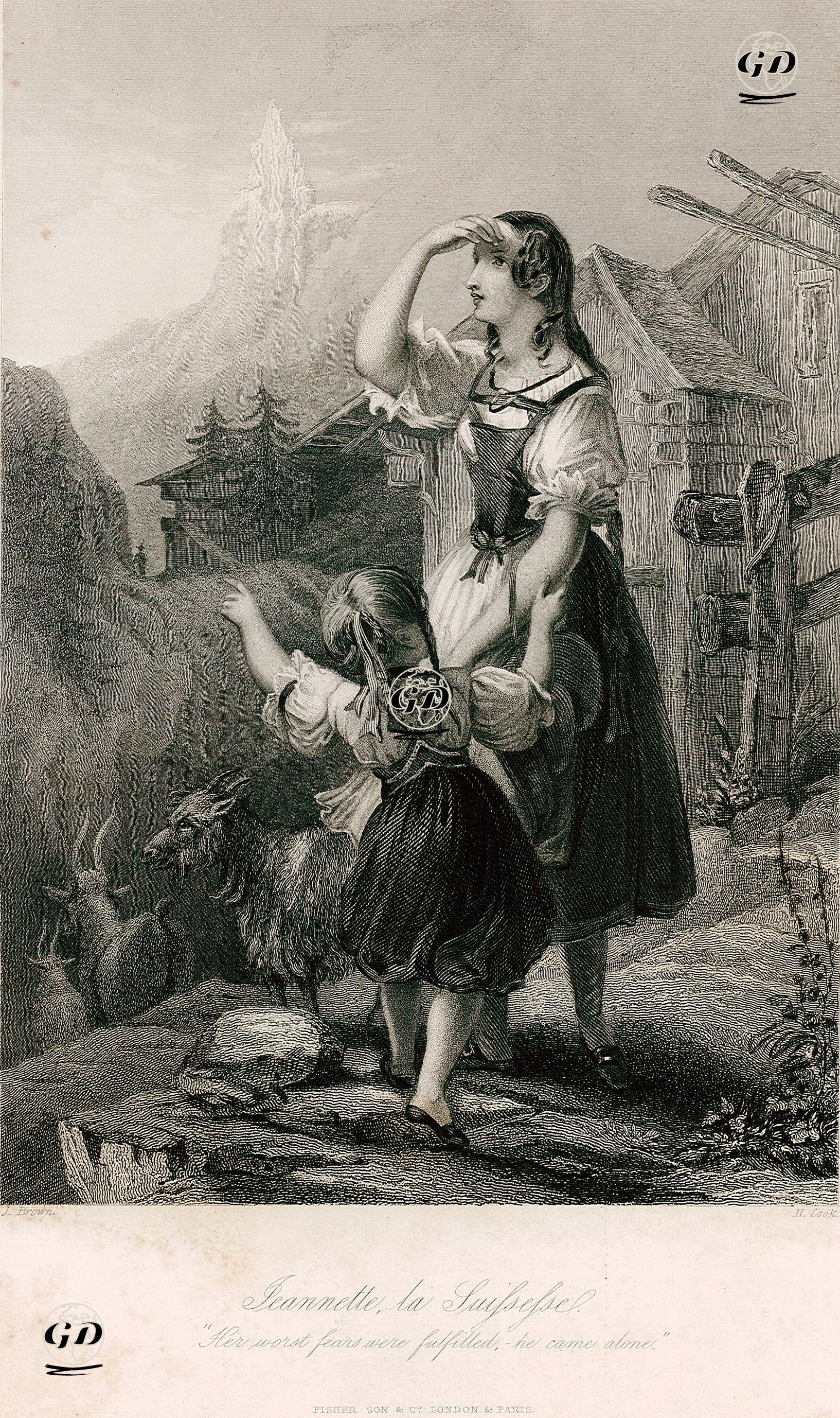 Jeannette, La Luissesse-En Kötü Korkusu Gerçekleşti, Yalnız Geldi - Joseph Brown (1809-1887) - 1830's-1840's