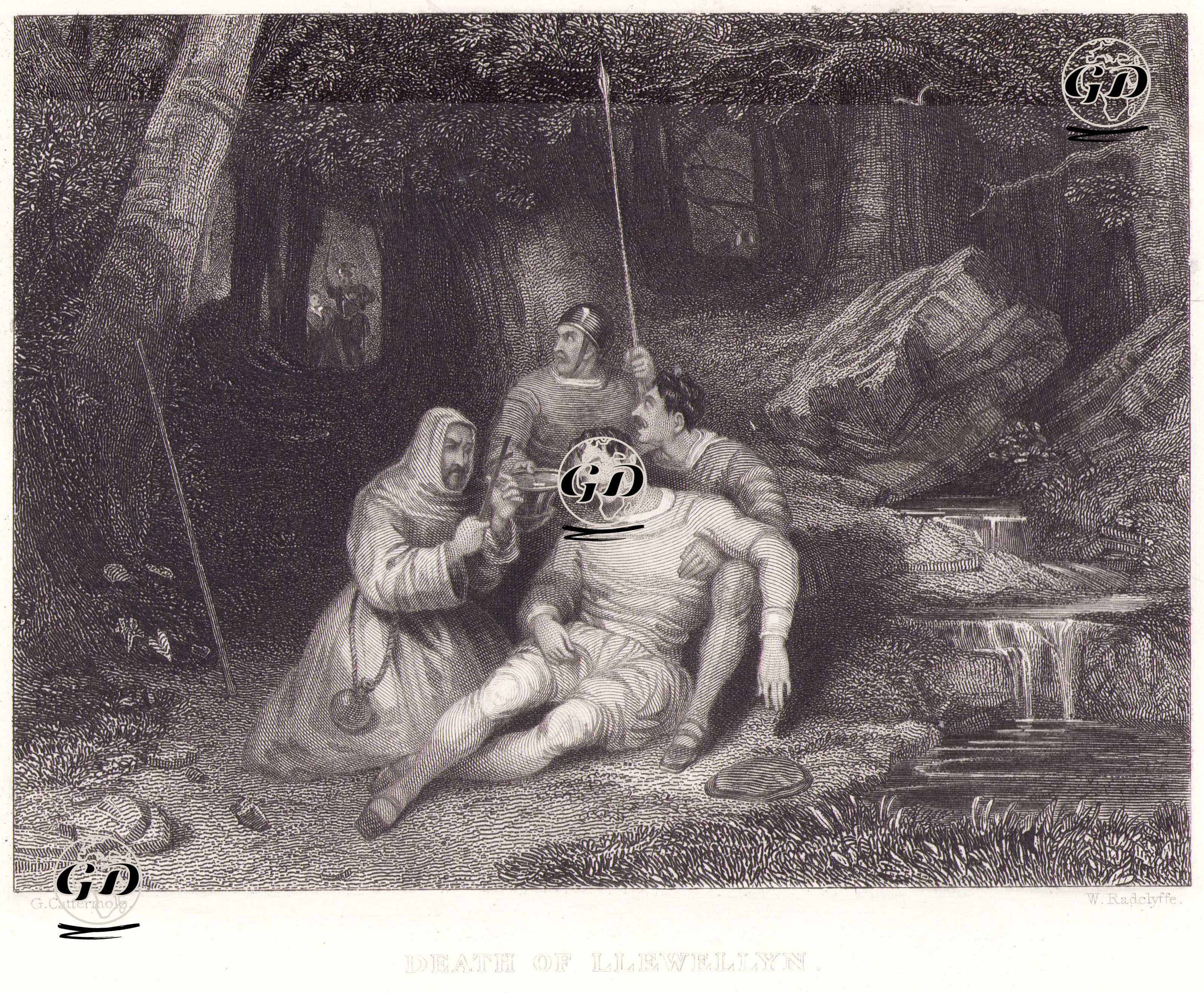 Prens Llewellynin Ölümü - George Cattermole (1800-1868) - 1874