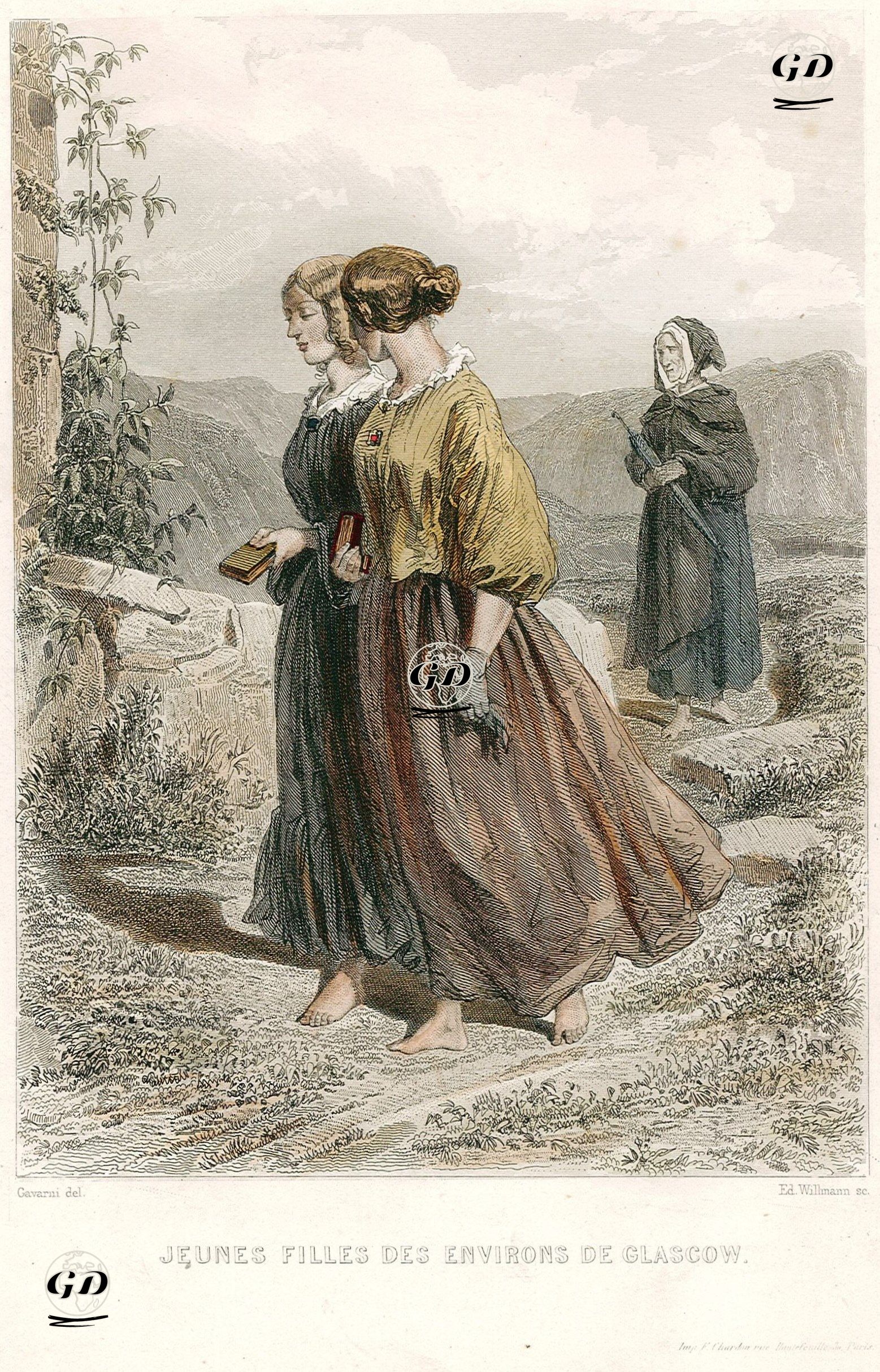 Glasgow'lu Kızlar - Paul Gavarni (1804-1866) - 1859