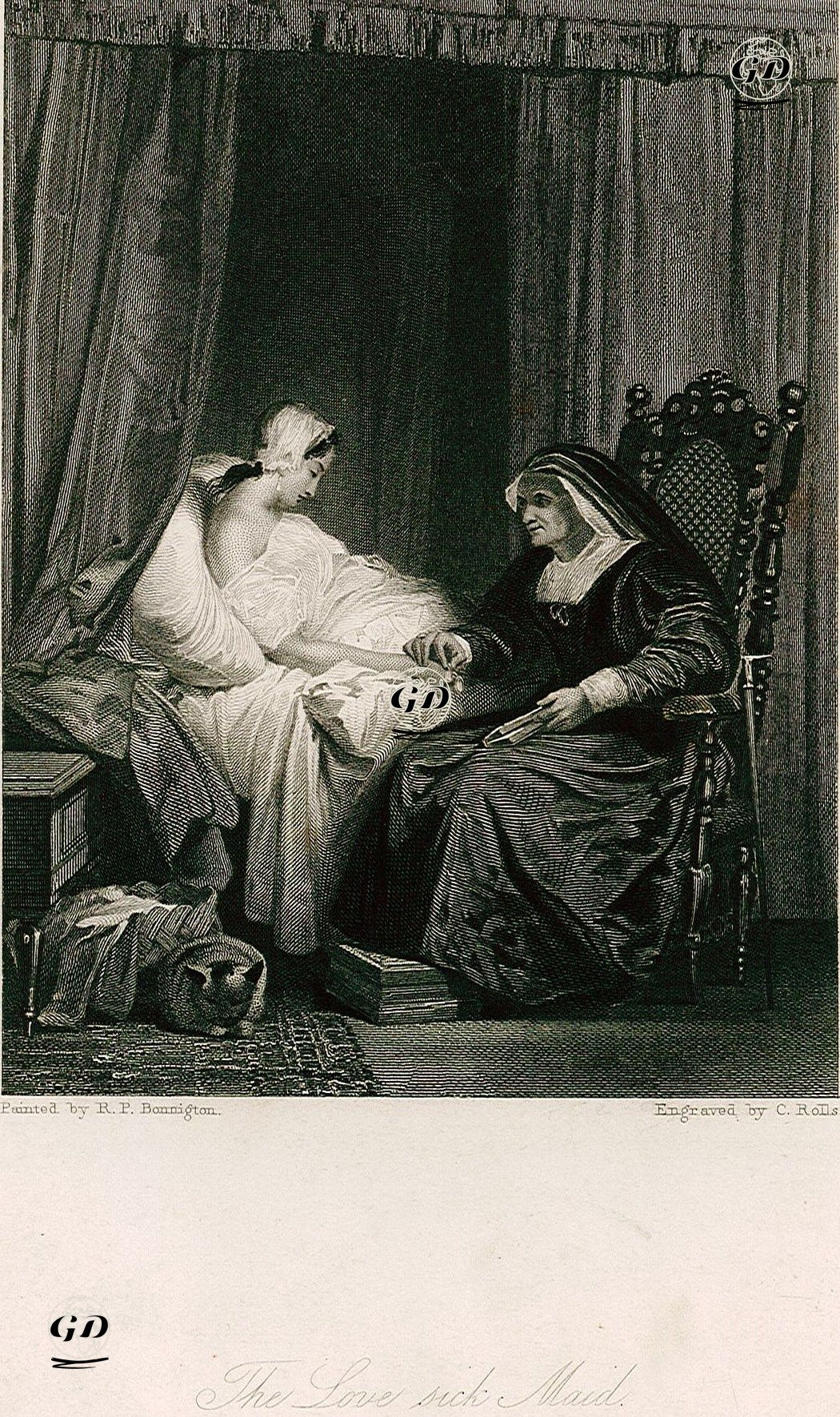 Kara Sevdalı Kız - Richard Parkes Bonington (1802-1828) - 1832