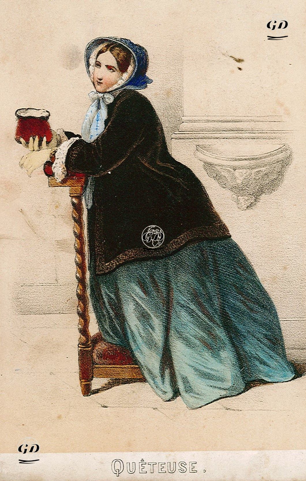 Kilisede Yardım Toplayan Kadın -  - 1855-1856