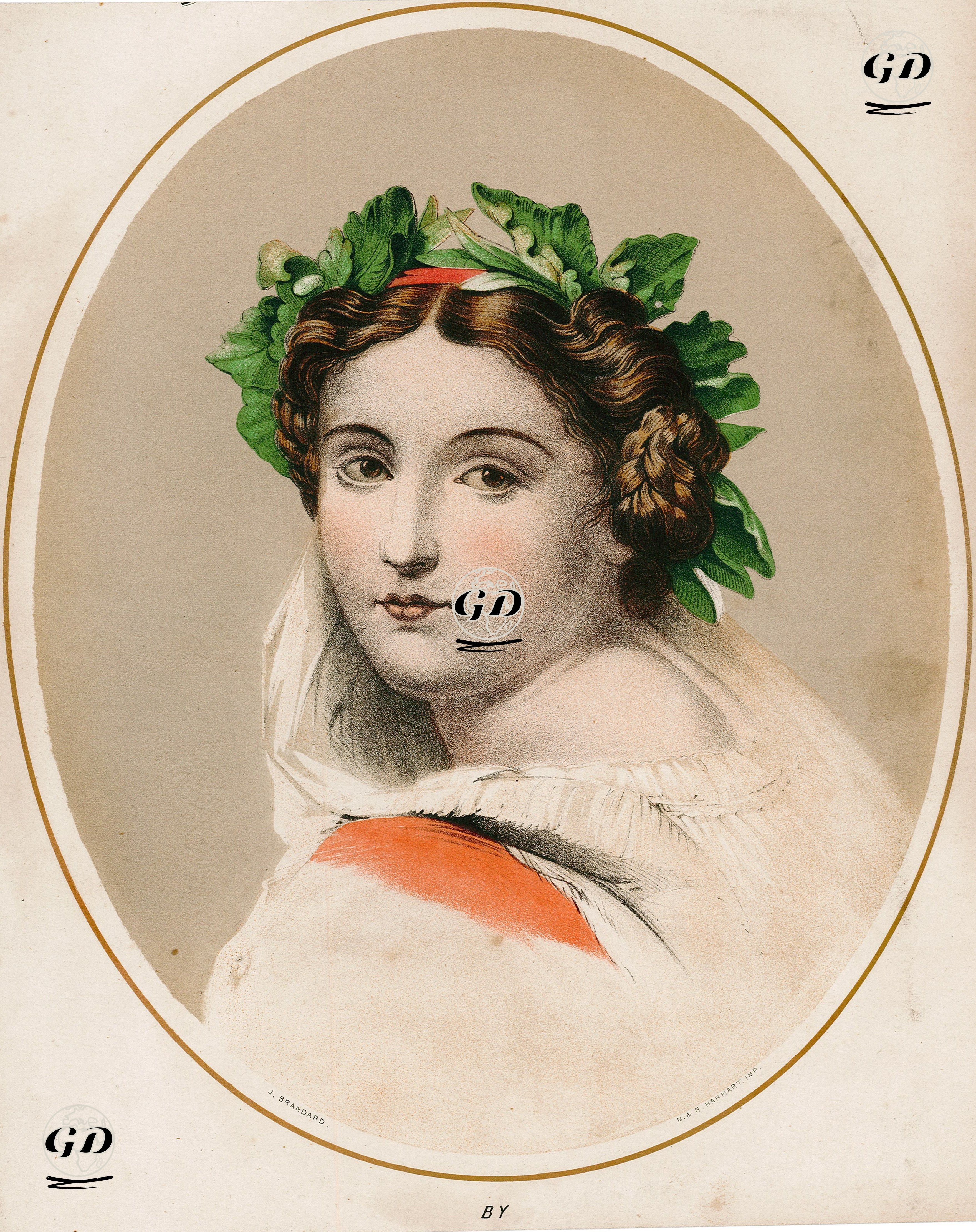 Bir Kadın Portresi - John Brandard (1812-1863) - 1850's
