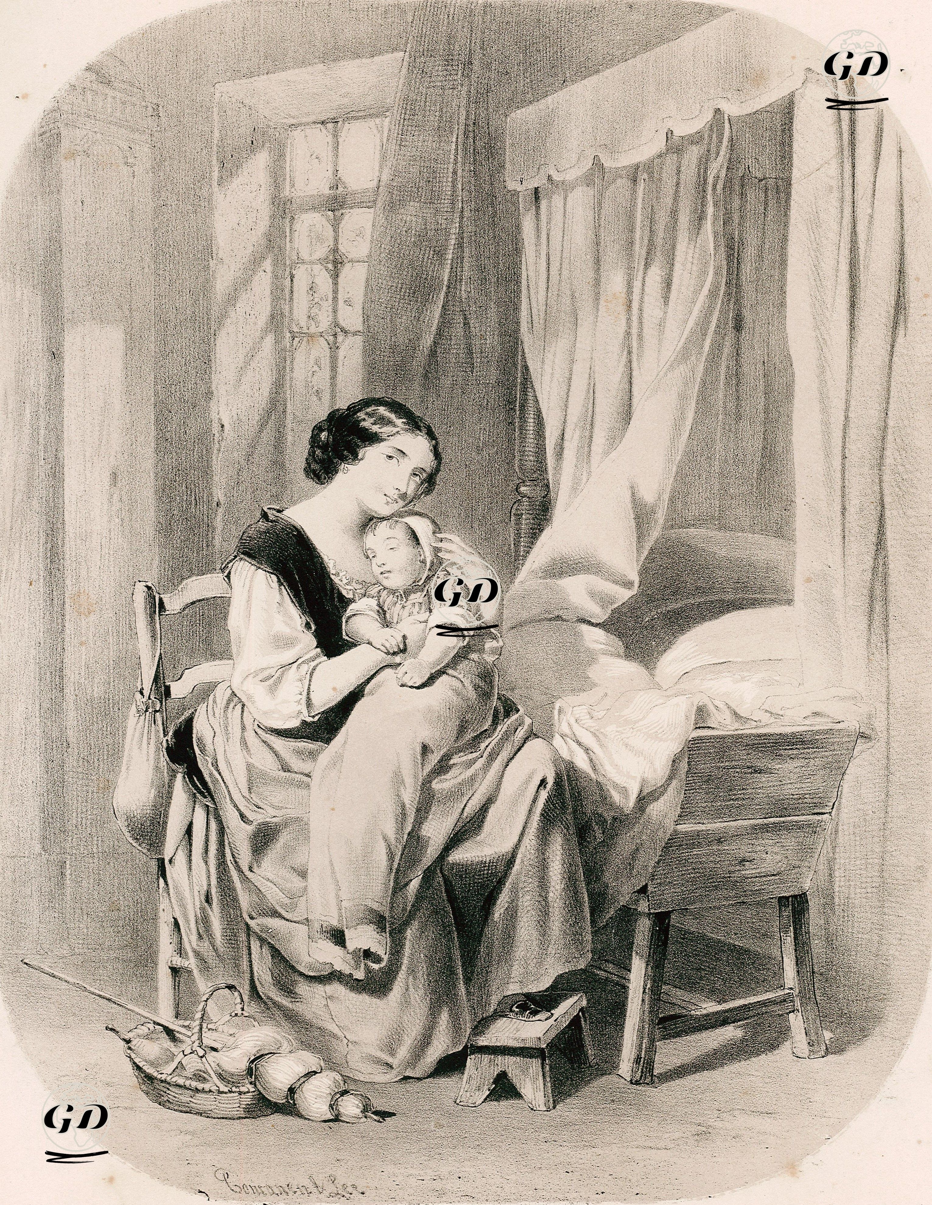 Bir Anne Ve Çocuğu -  - 1860's-1870's