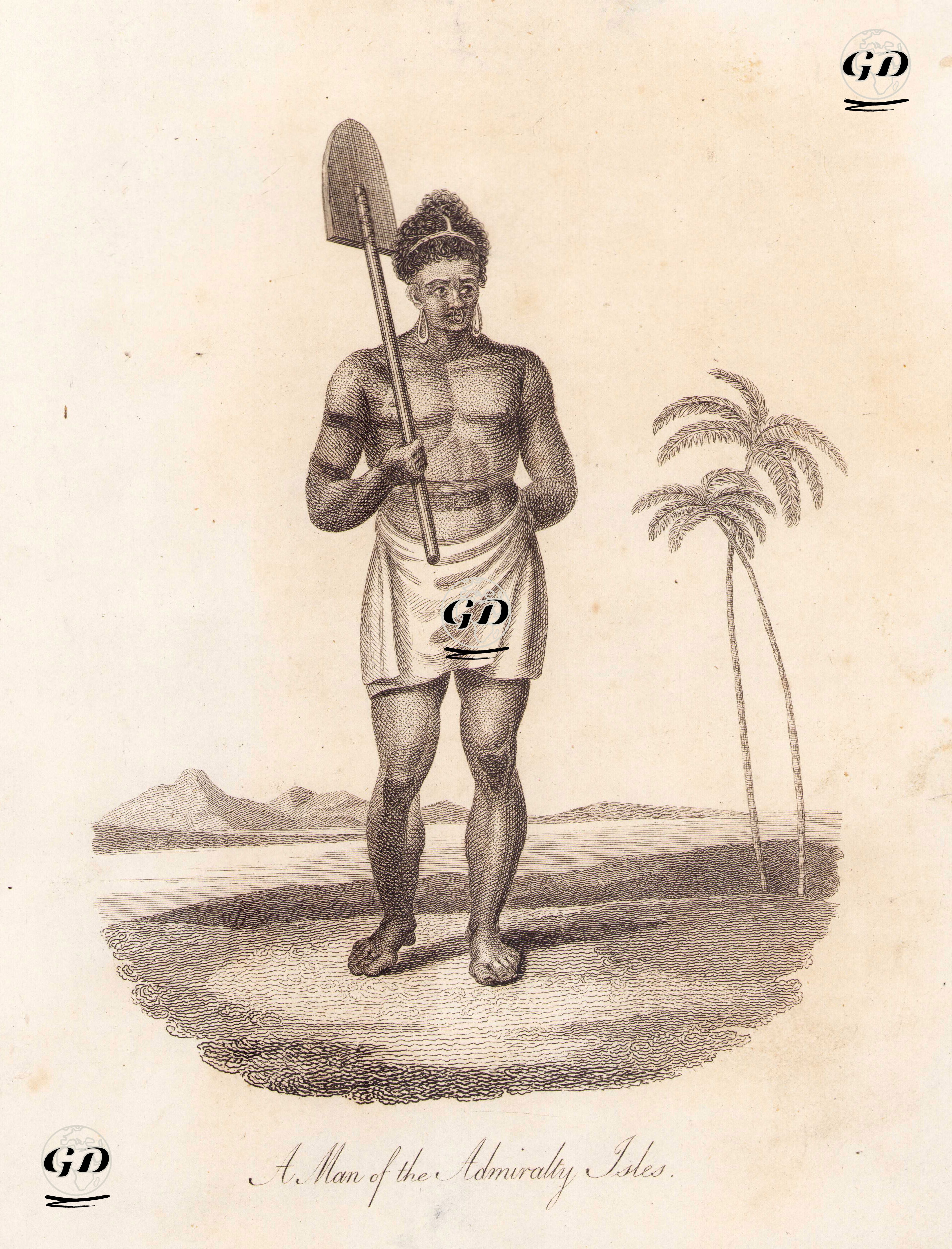 A Man Of The Admiralty isles -  - 1800's
