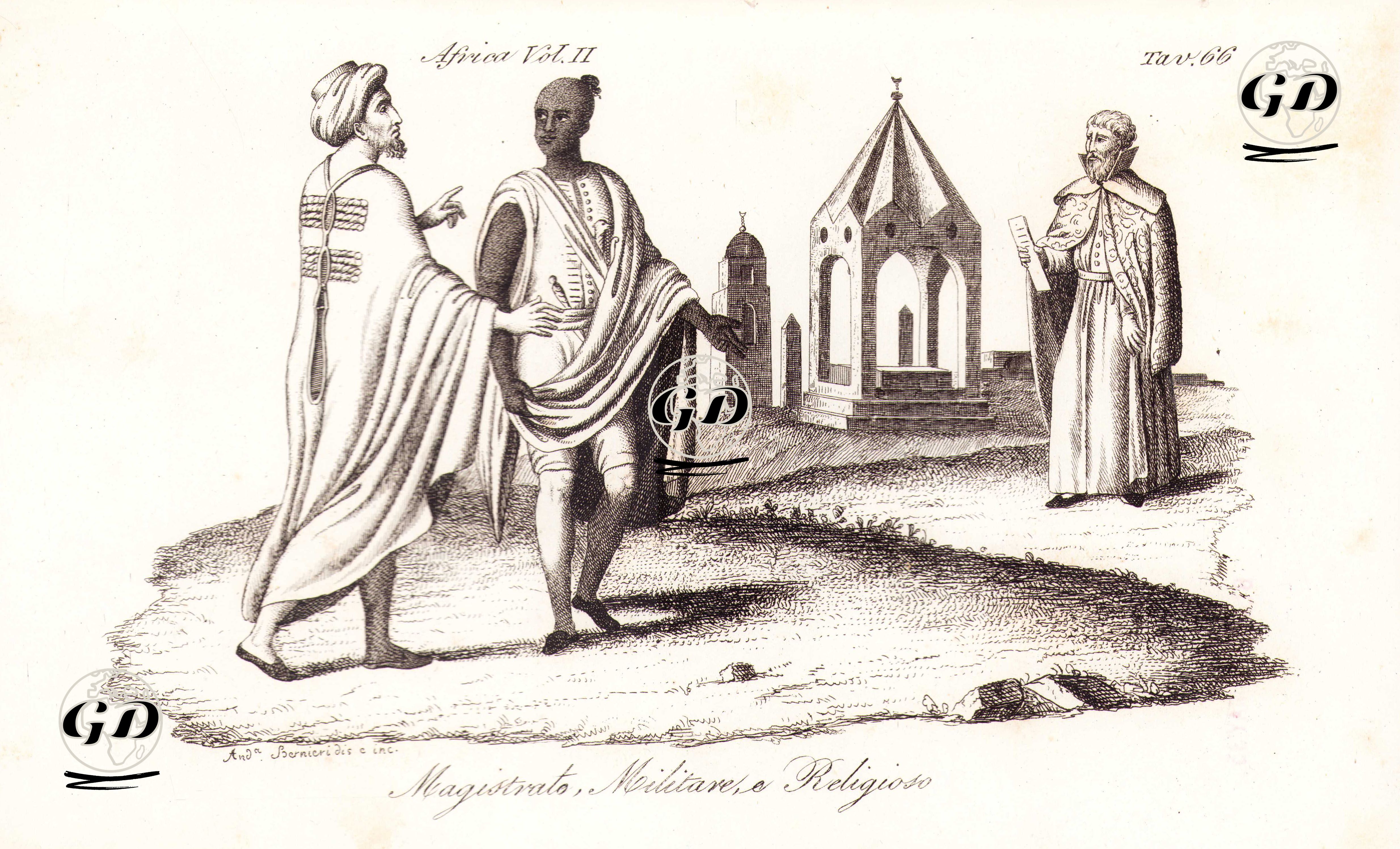 Kuzey Afrikalı Berberi Kadı (Yargıç), Asker Ve Din Adamı, Afrika Cilt II. Resim 66. -  - 1820's-1840's