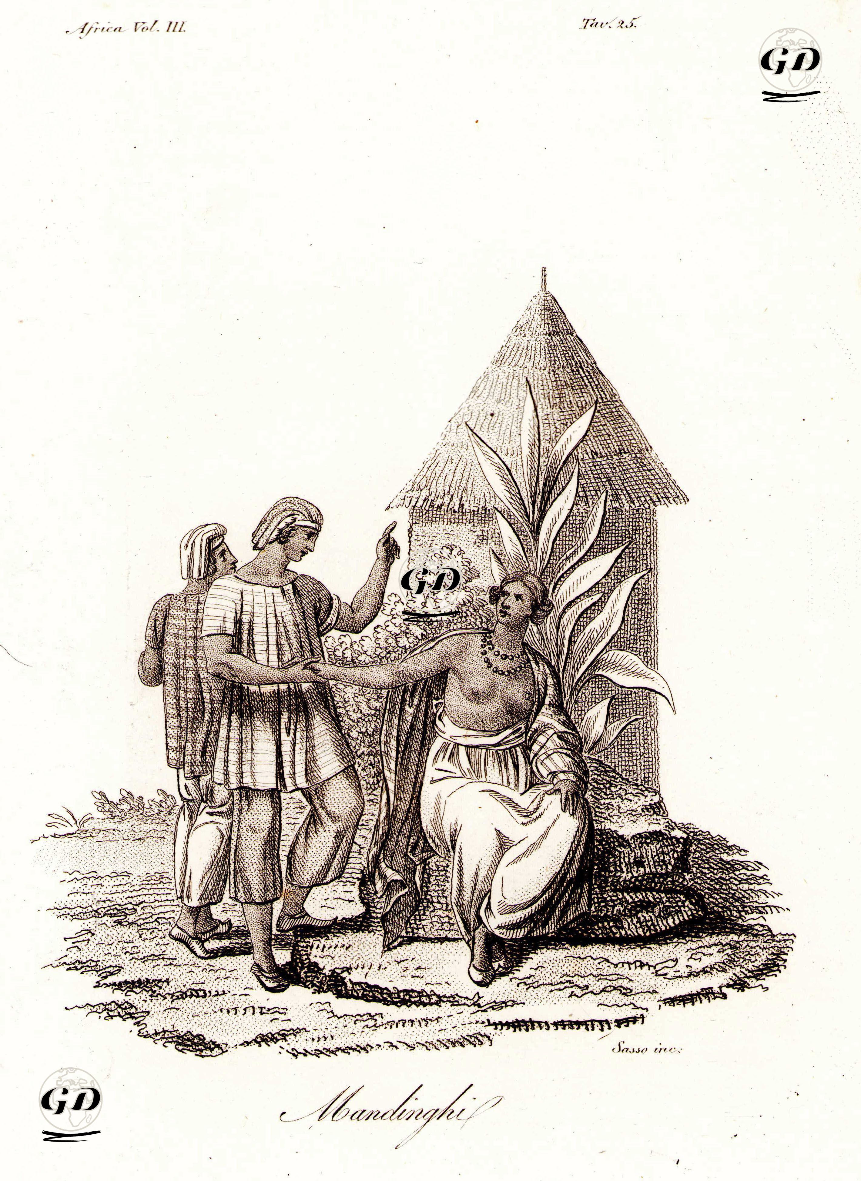 Mandinka Kabilesinin Üyeleri, Afrika Cilt III. Resim 25. -  - 1820's-1840's