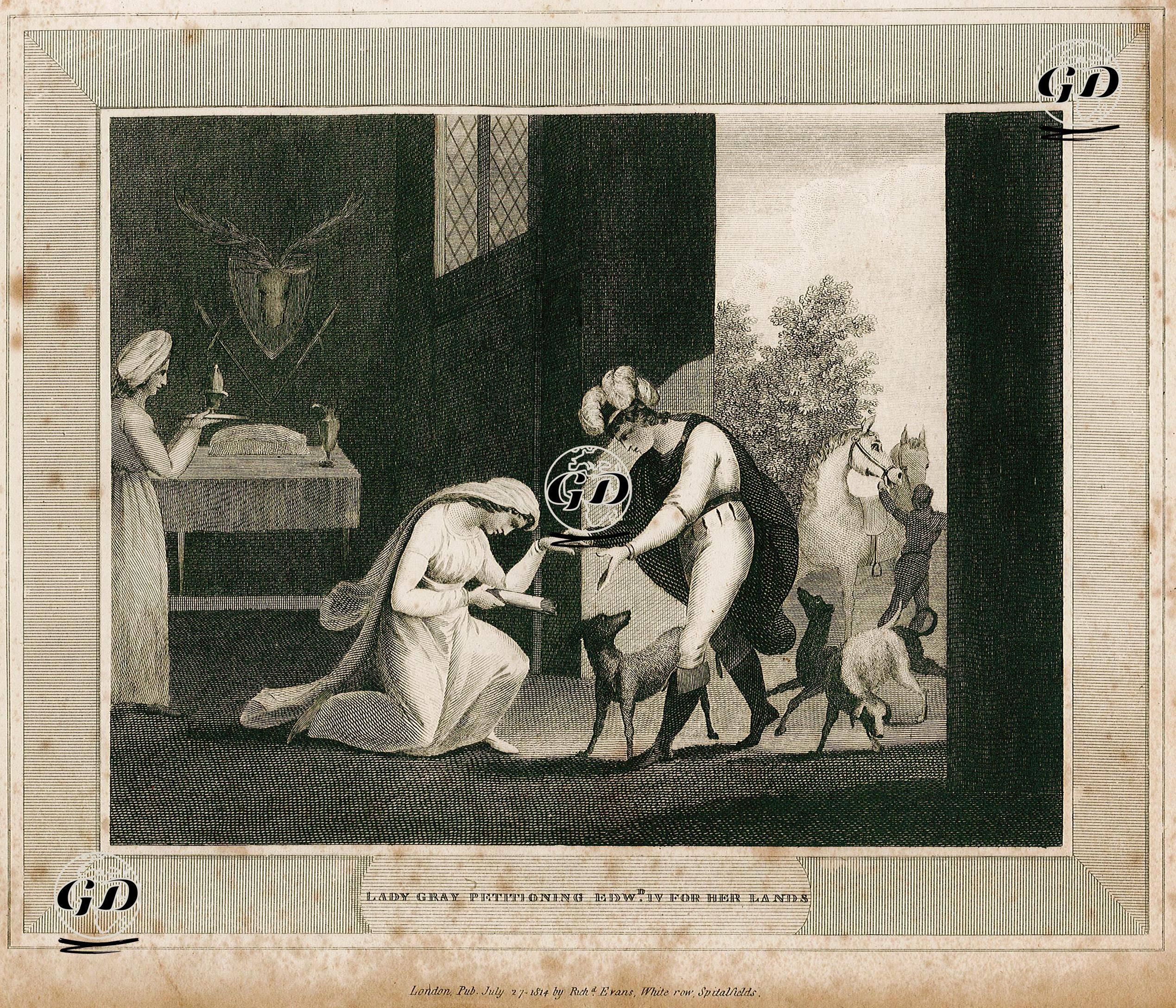 Lady Gray Petitioning Edw. IV For Her Lands -  - 1814