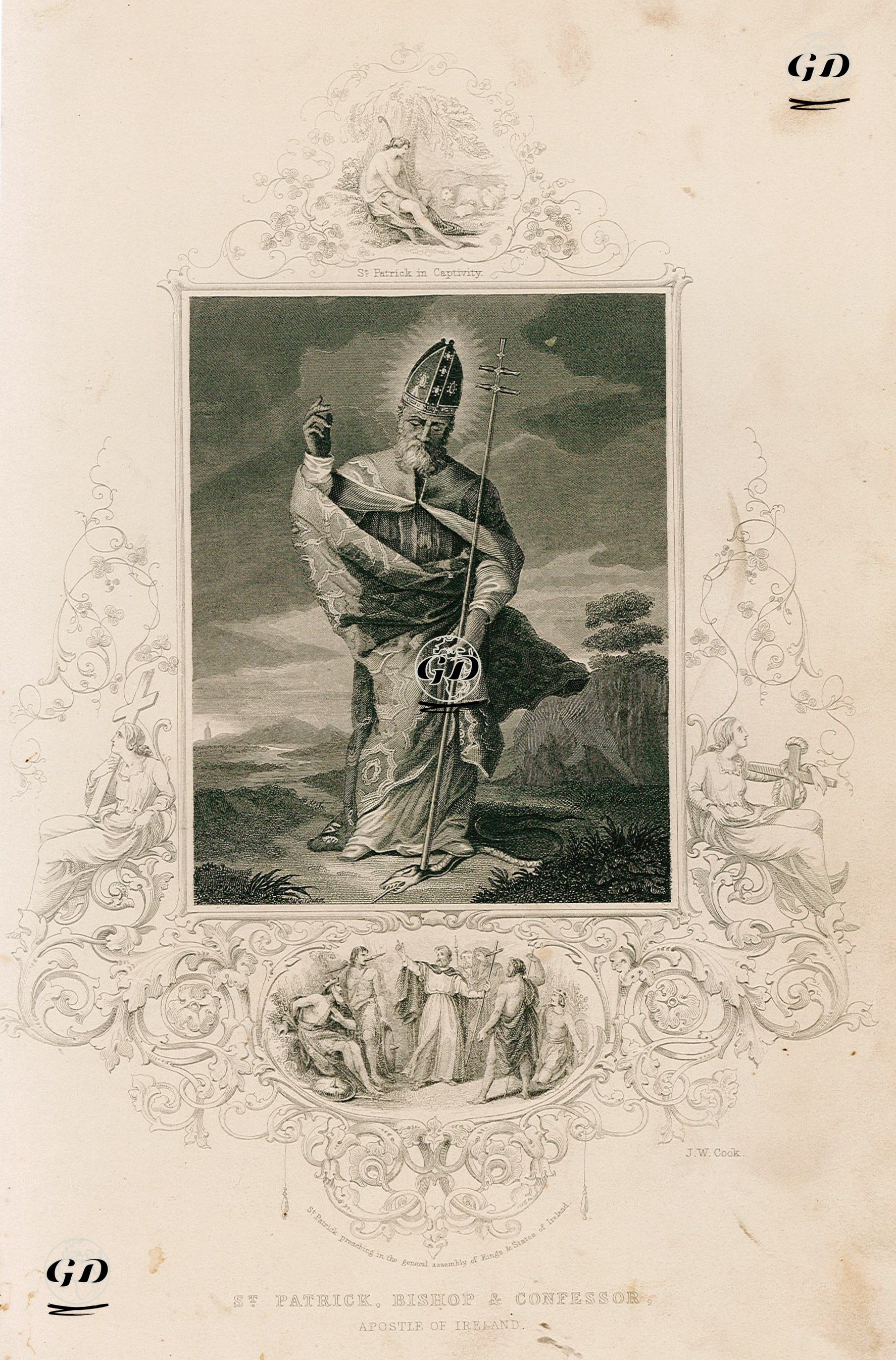 İrlanda Havarisi Ve Koruyucusu St.Patrick -  - 1840's