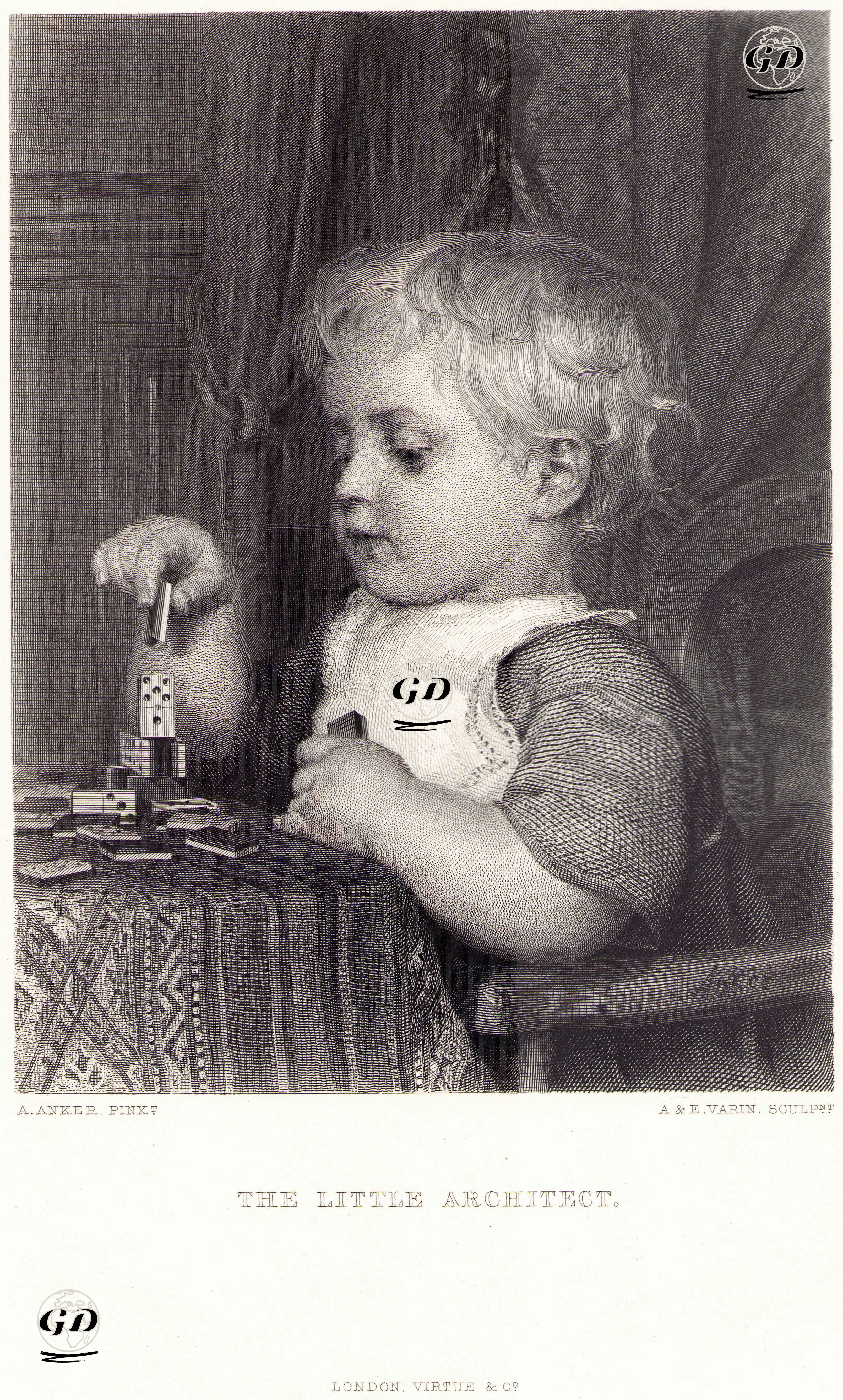 The Little Architect - Albert Anker (1831-1910) - 1874