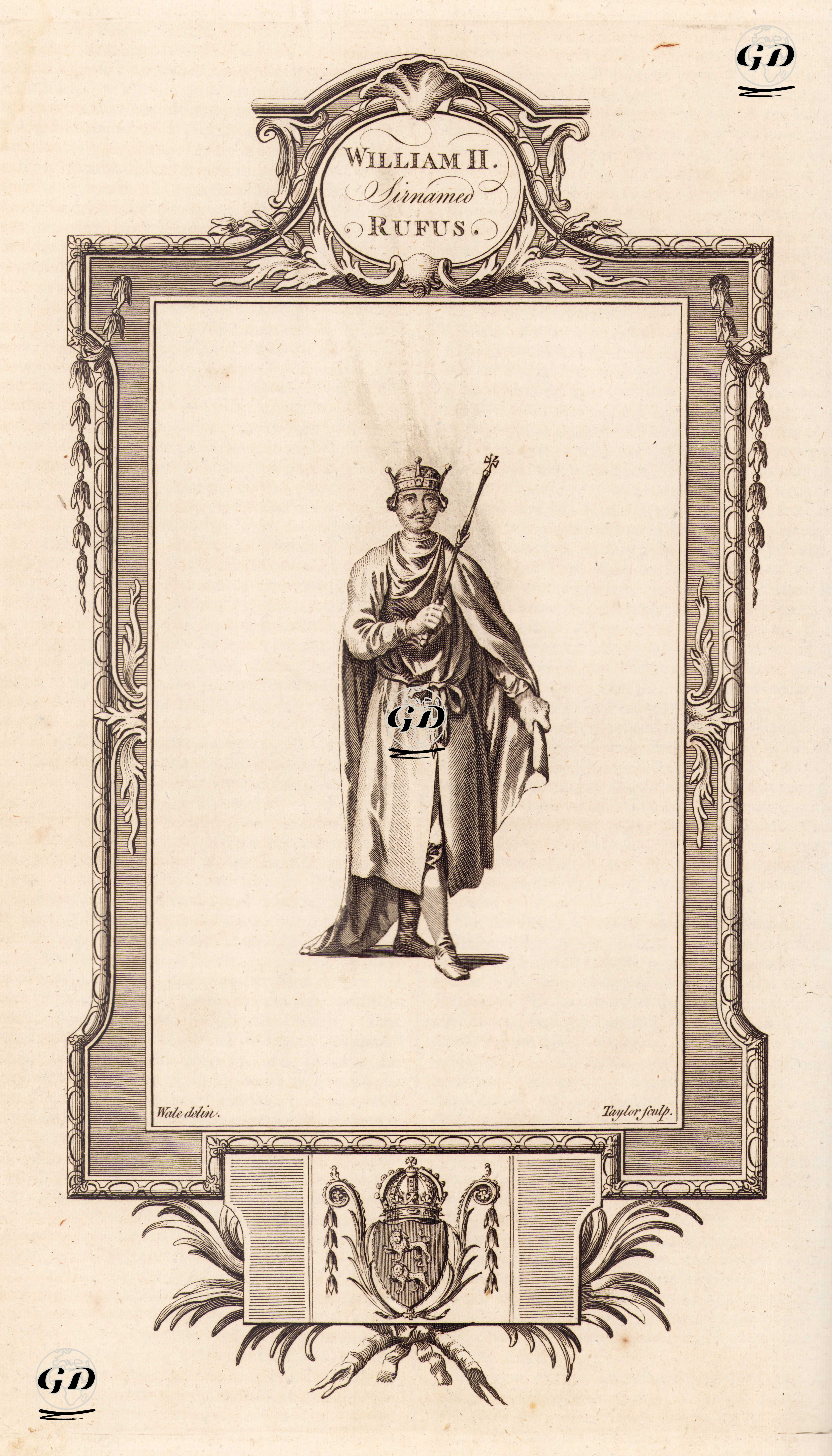 İngiltere Kralı II.William Rufus (Kırmızı William) - Samuel Wale (1721-1786) - 1780
