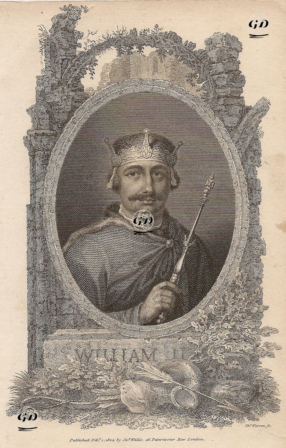 İngiltere Kralı II.William (William Rufus-Kırmızı William)  -  - 1804