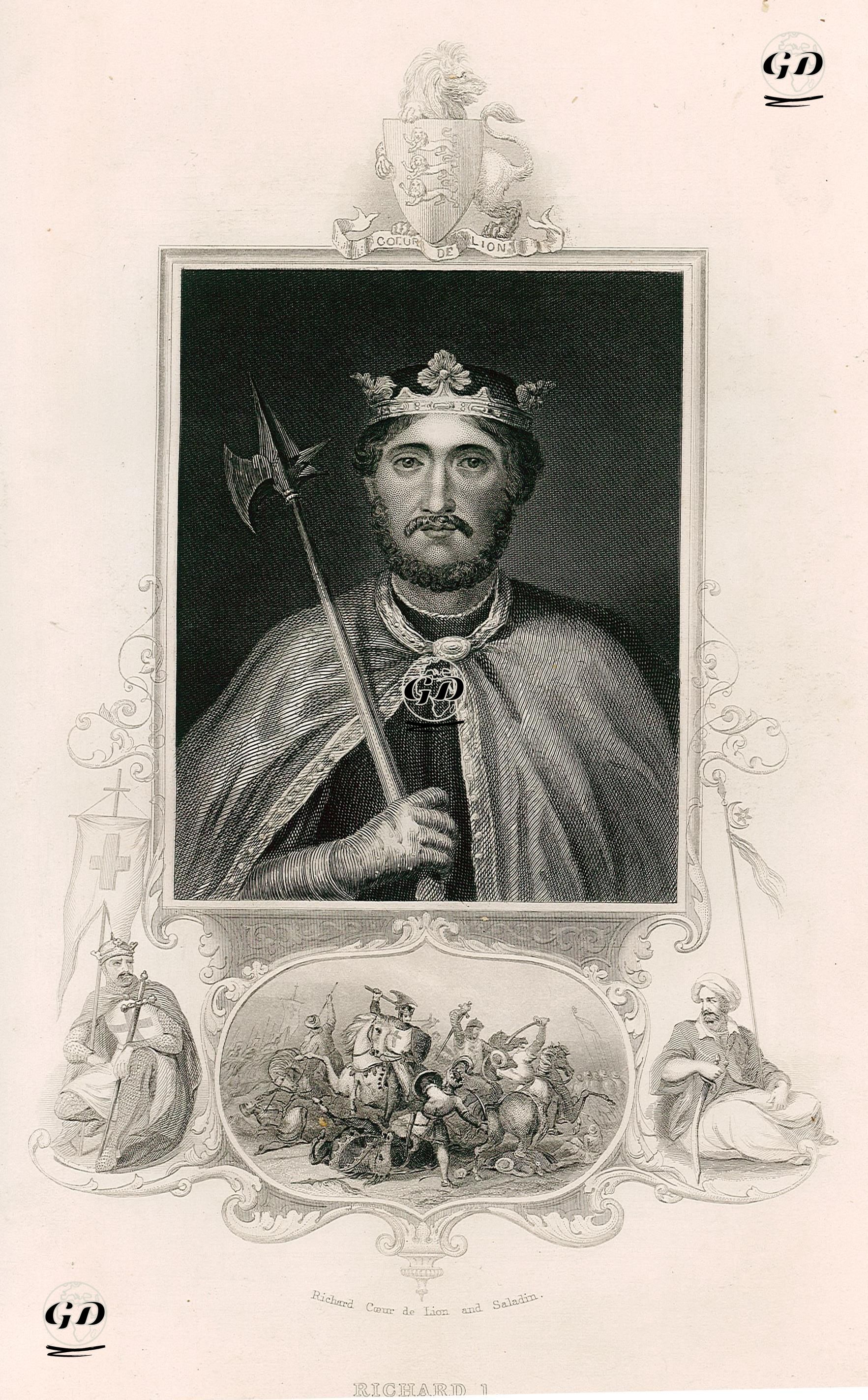 İngiltere Kralı I.Richard (Aslan Yürekli Richard)-Aslan Yürekli Richard ve Selahaddin Eyyubi -  - 1859