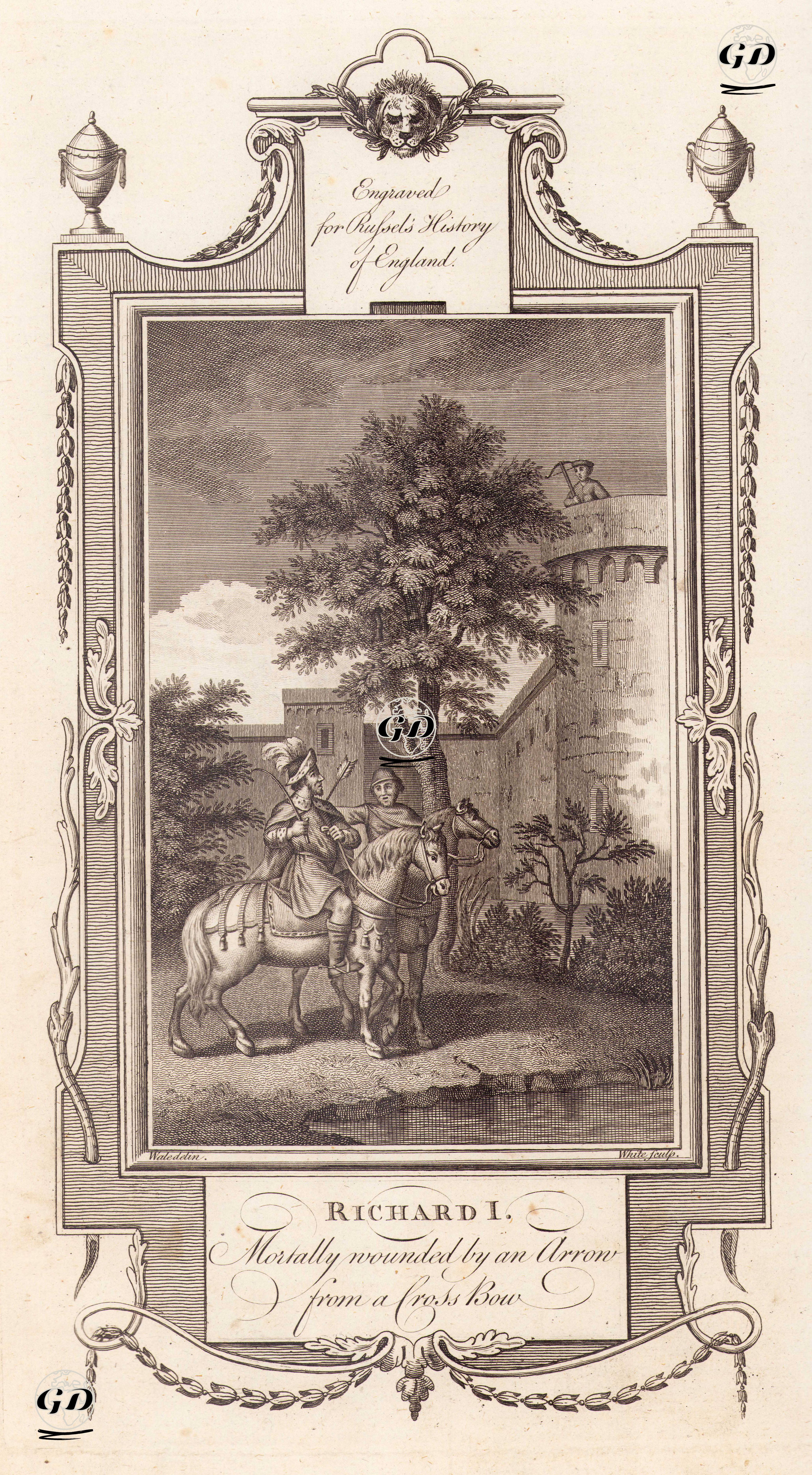 İngiltere Kralı I.Richard'ın Bir Okla Ölümcül Yara Alması - Samuel Wale (1721-1786) - 1780