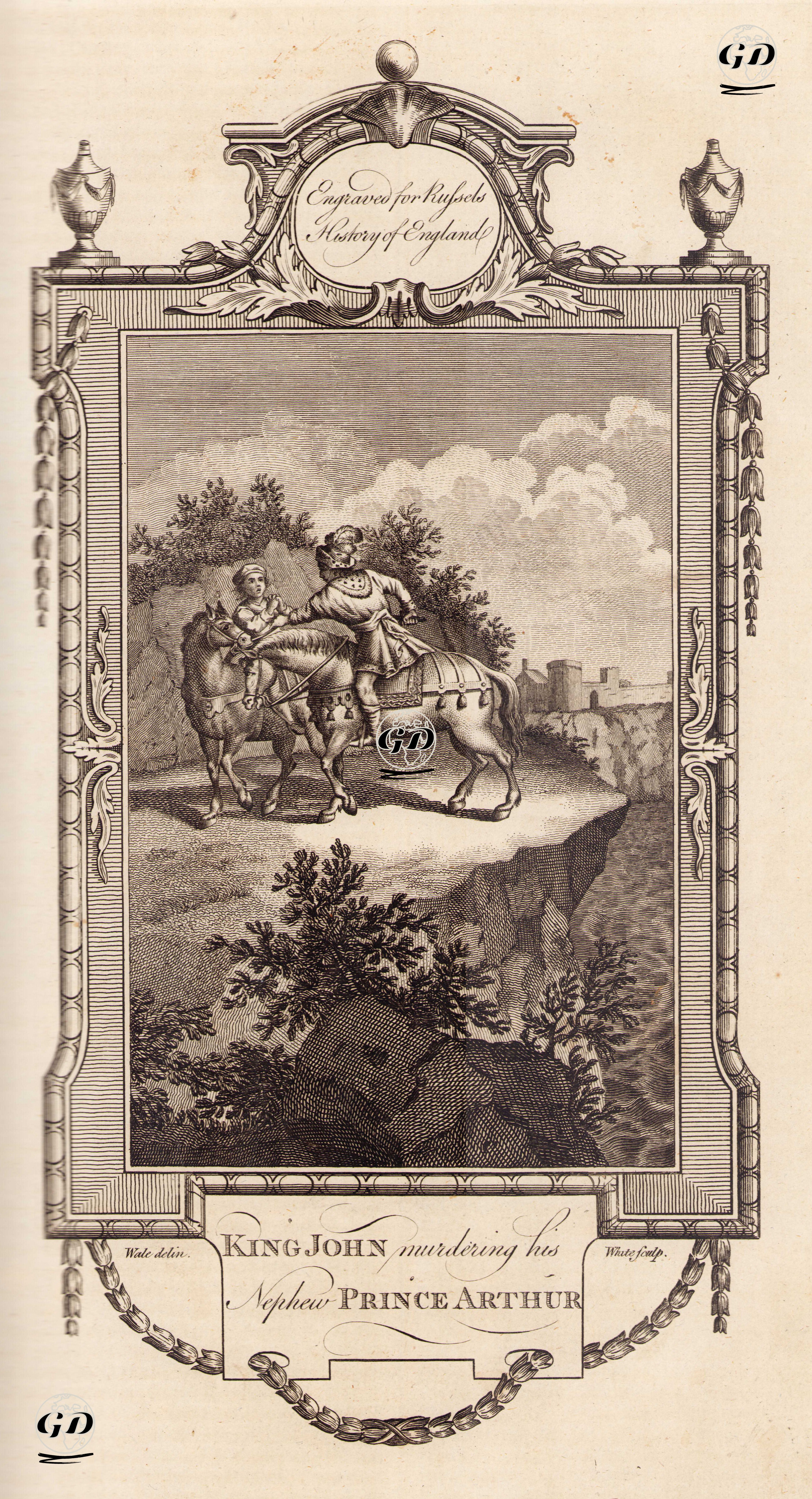 Kral John'un Yeğeni Prens Arthur'u Öldürmesi - Samuel Wale (1721-1786) - 1780