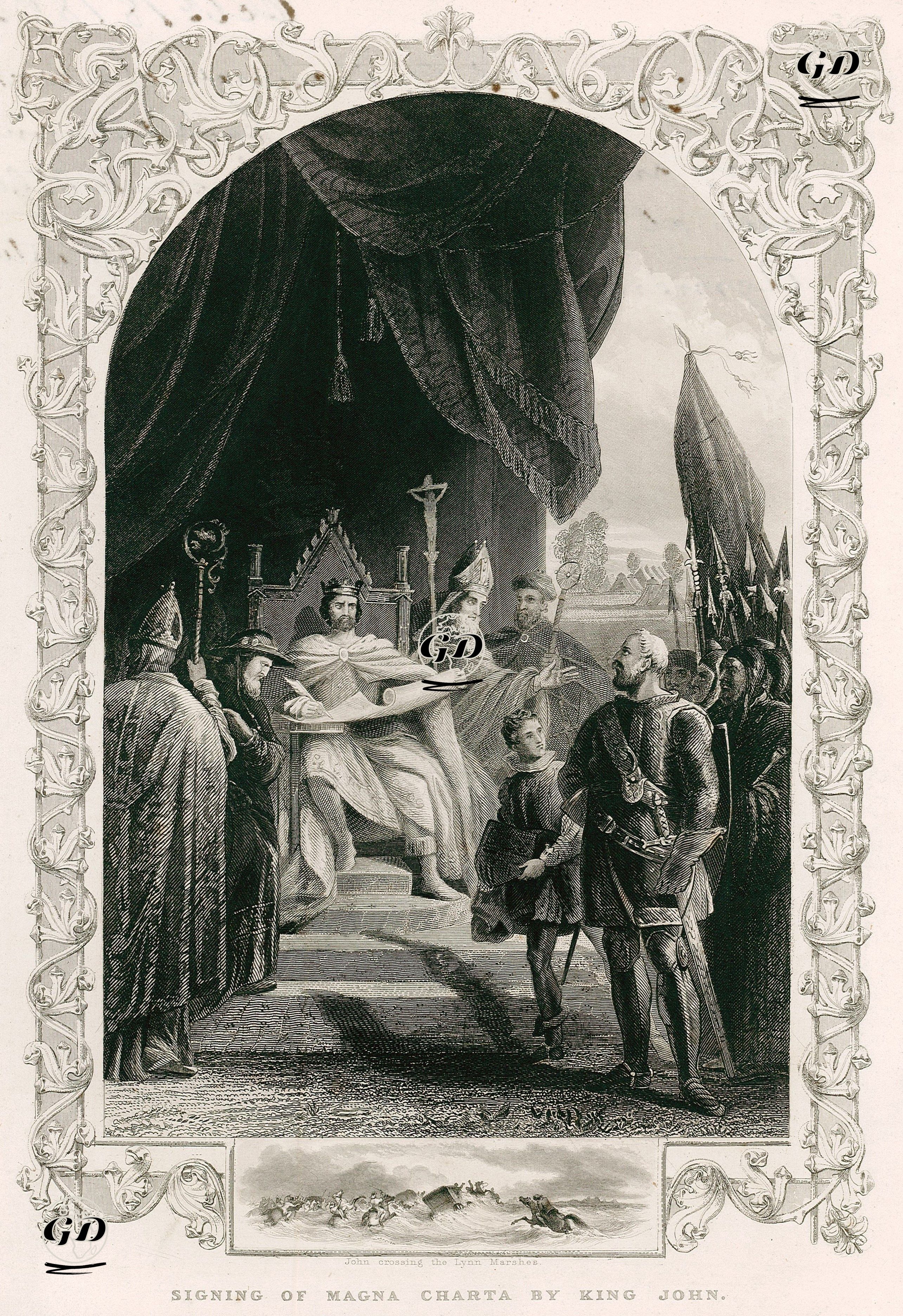 Kral John'un Magna Carta'yı (Büyük Sözleşme) İmzalaması -  - 1862