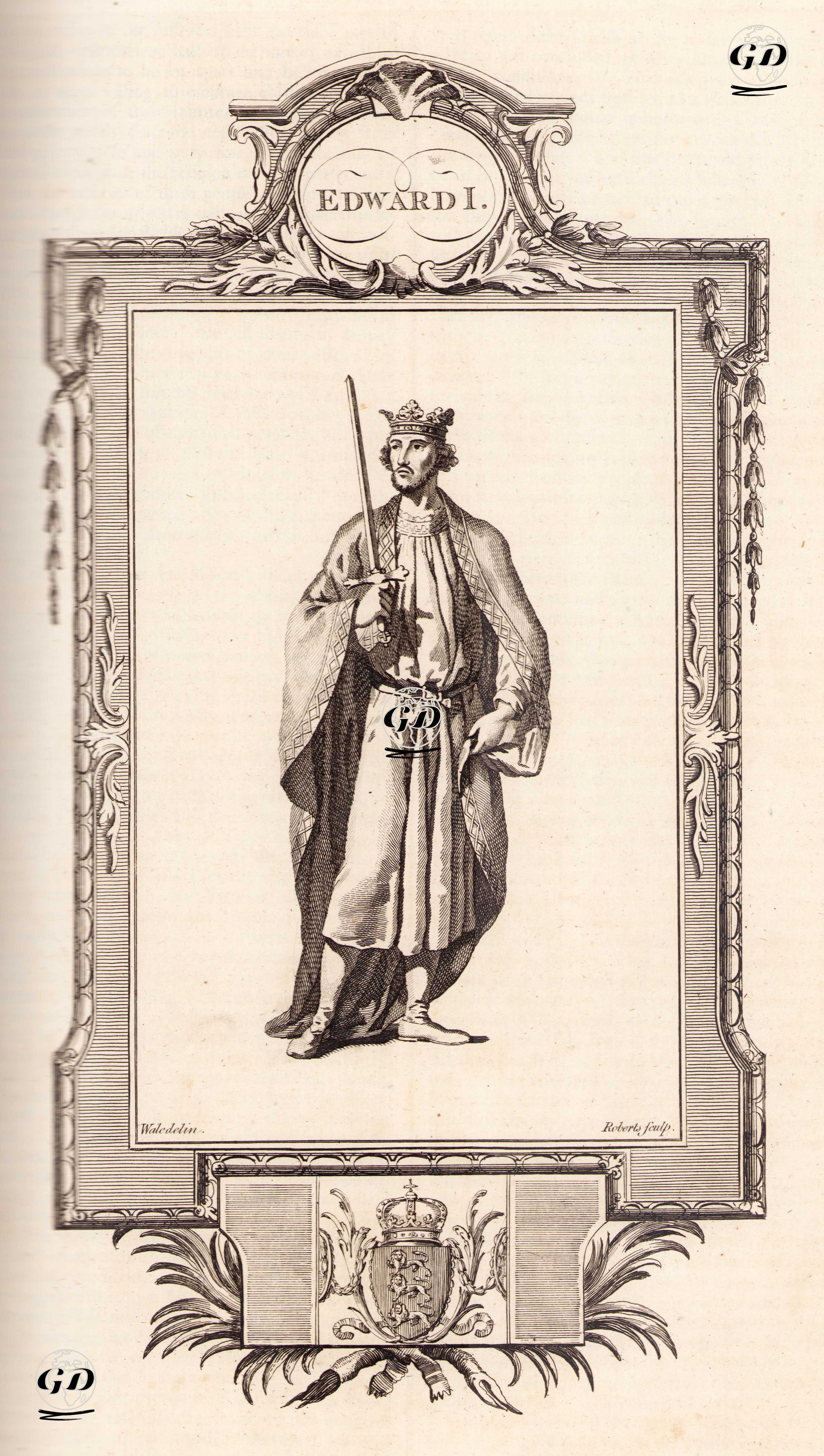 İngiltere Kralı I.Edward (Uzun Bacaklı Edward) - Samuel Wale (1721-1786) - 1780