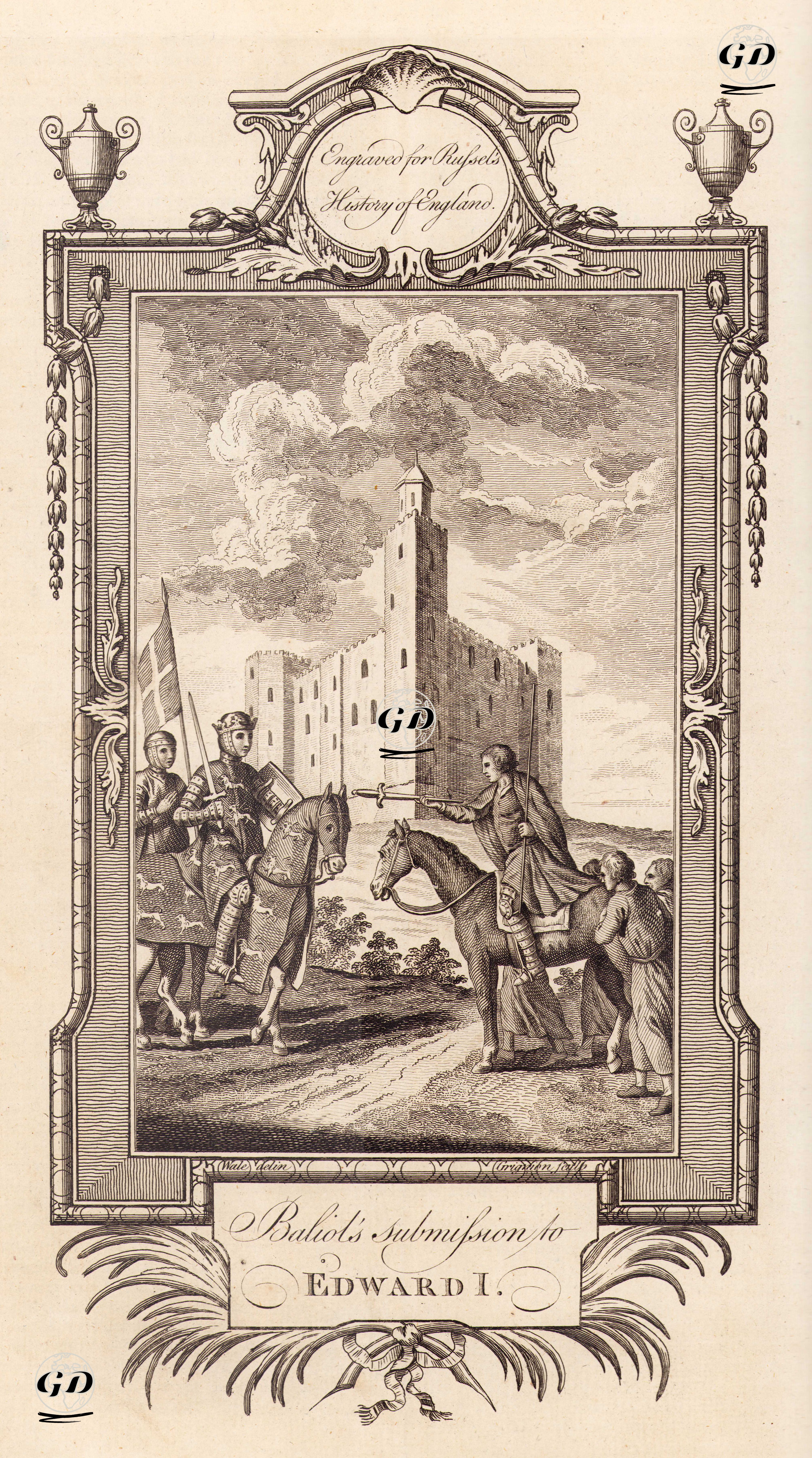 İskoçya Kralı John Balliol İngiltere Kralı I.Edward'a Kılıcını Teslim Etmesi - Samuel Wale (1721-1786) - 1780