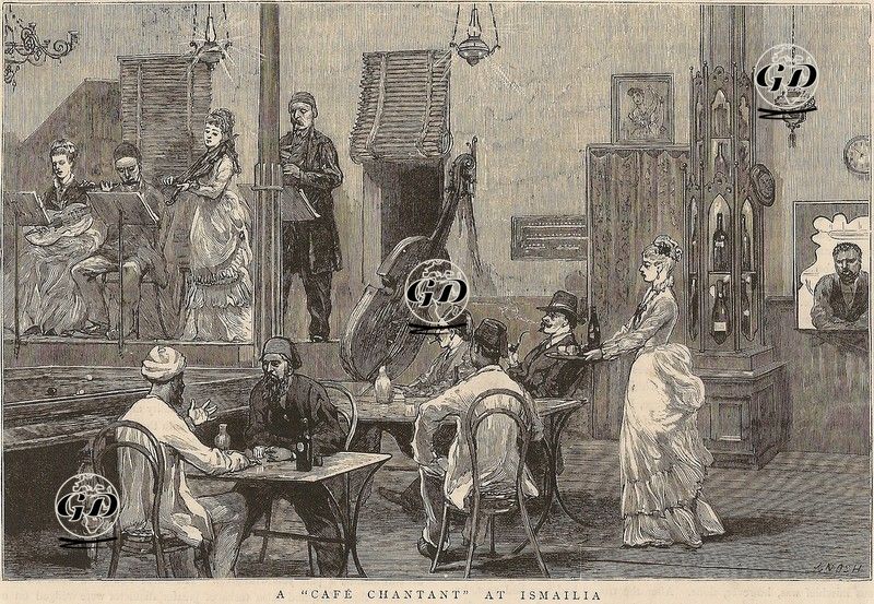 A Cafe Chantant At Ismailia  - Joseph Nash (1809-1878) - 1875