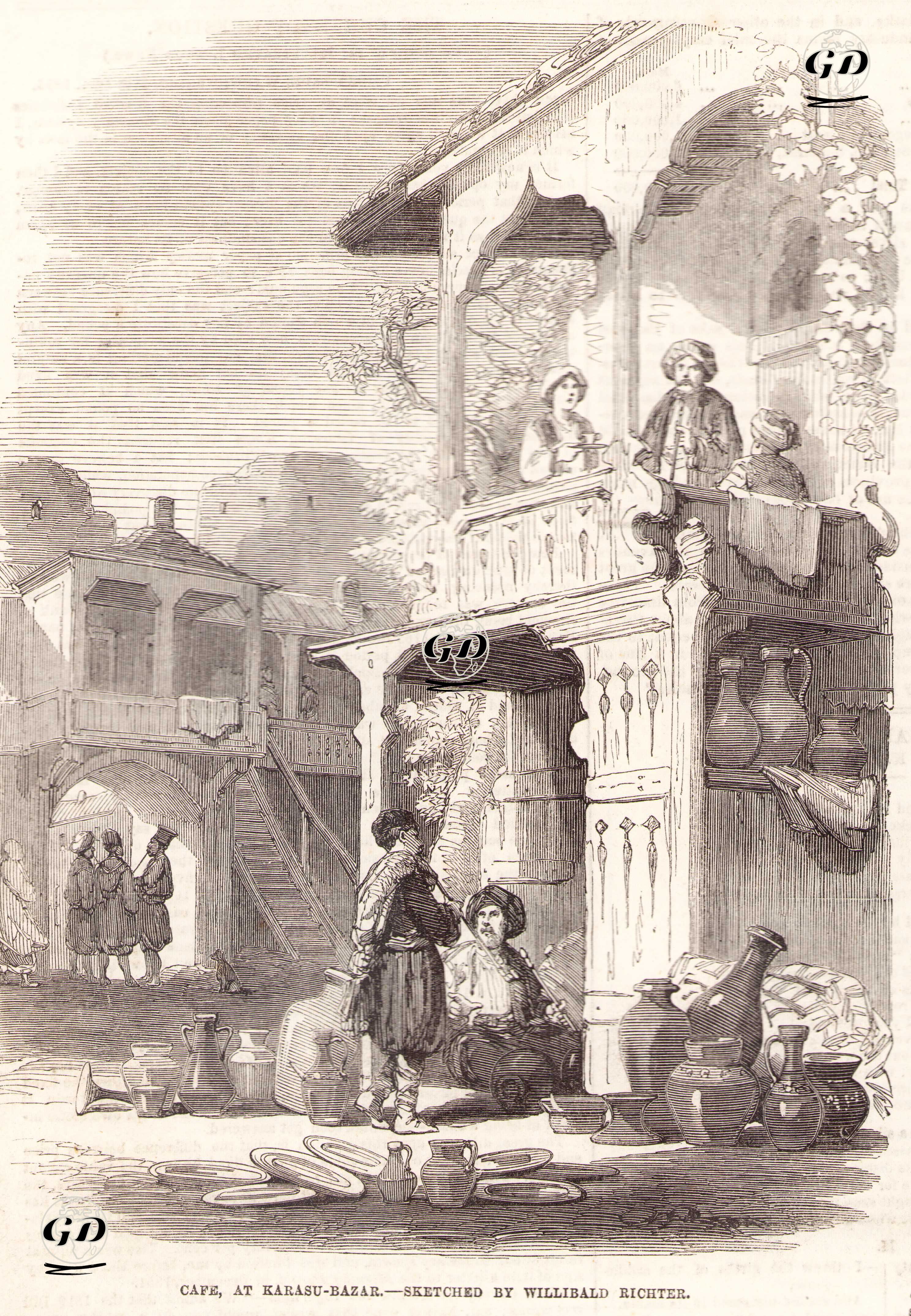 Kırım Karasu'da(Bilohirsk'de) Bir Kahvehane - Willibald Richter (1824-1880) - 1856