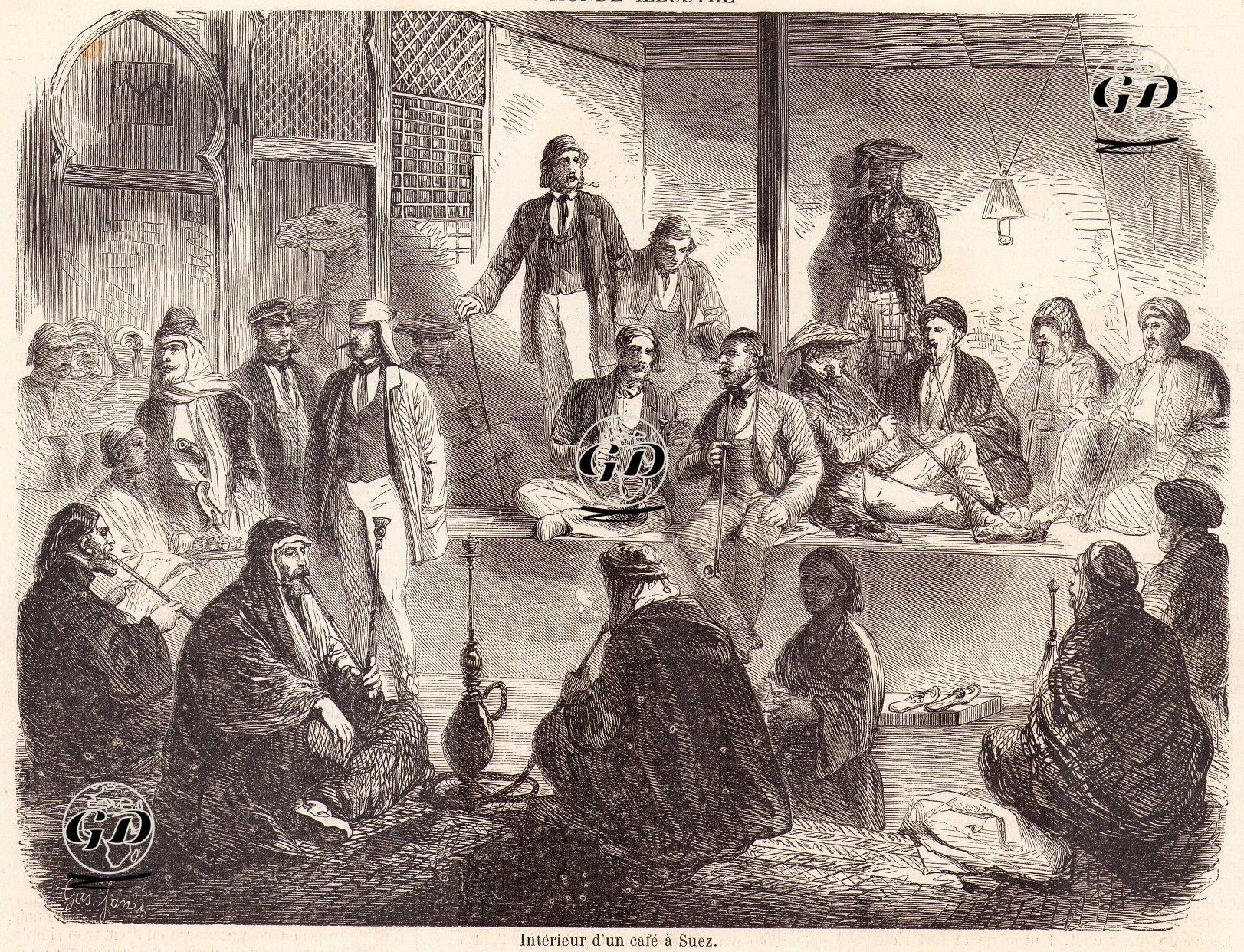 Süveyş'de Bir Kahvehanenin İçi -  - 1858