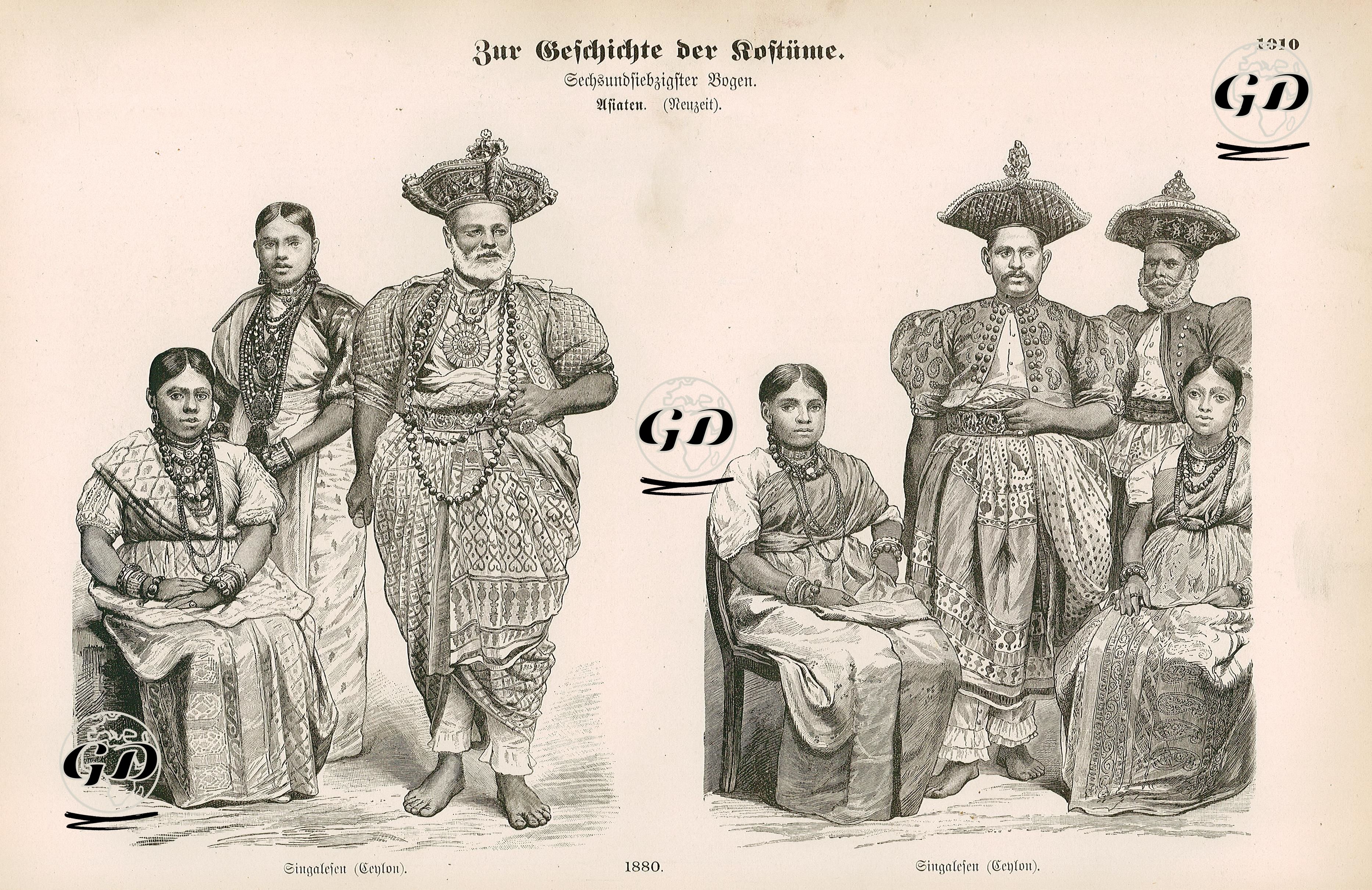 19.Yüzyılda Asya- 1880 Yılında Sri Lankalılar (Seylanlılar) -  - 1861-1890's