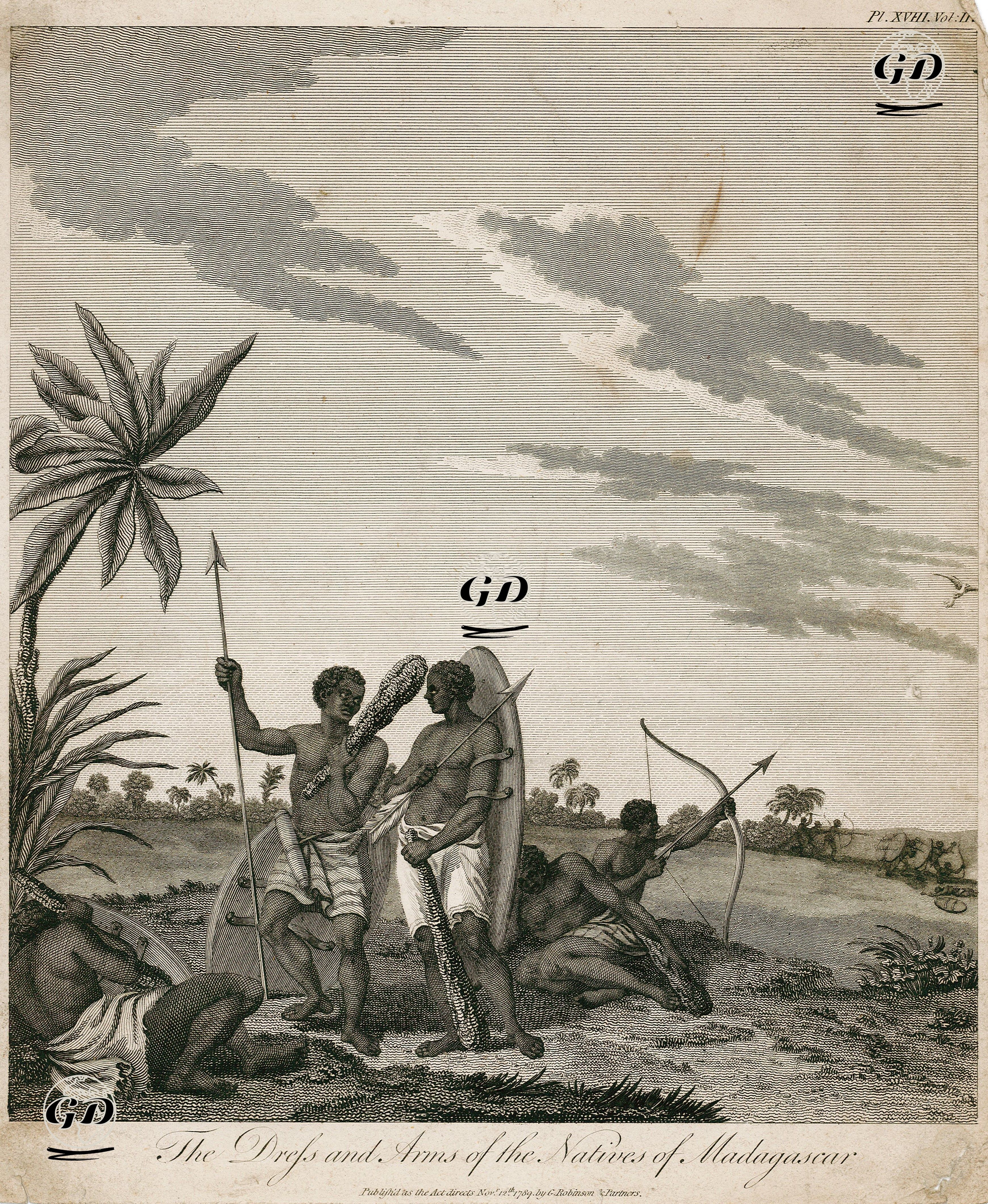 The Dress And Arms Of The Natives Of Madagascar -  - 1789