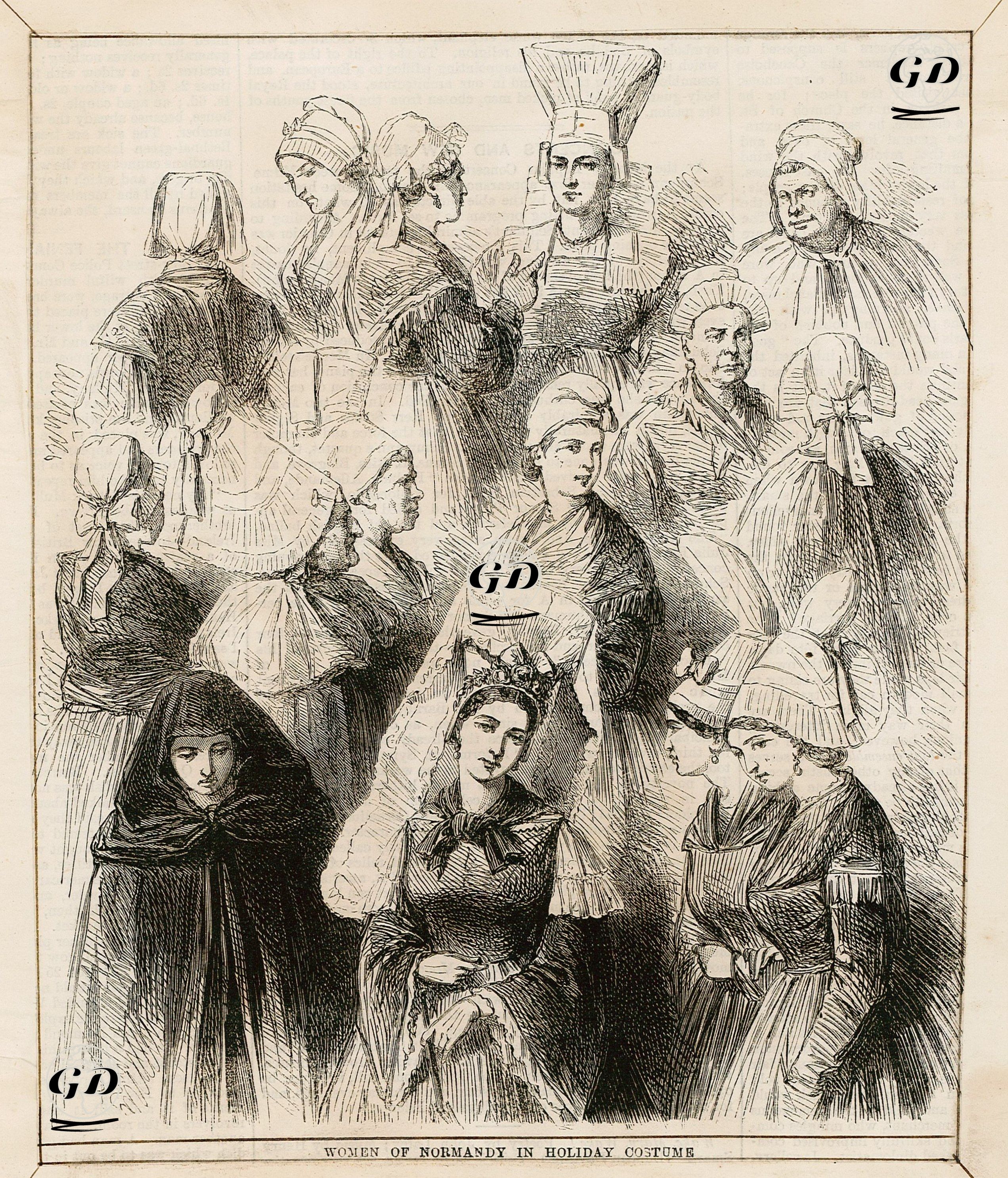 Women Of Normandy in Holiday Costume -  - 1868