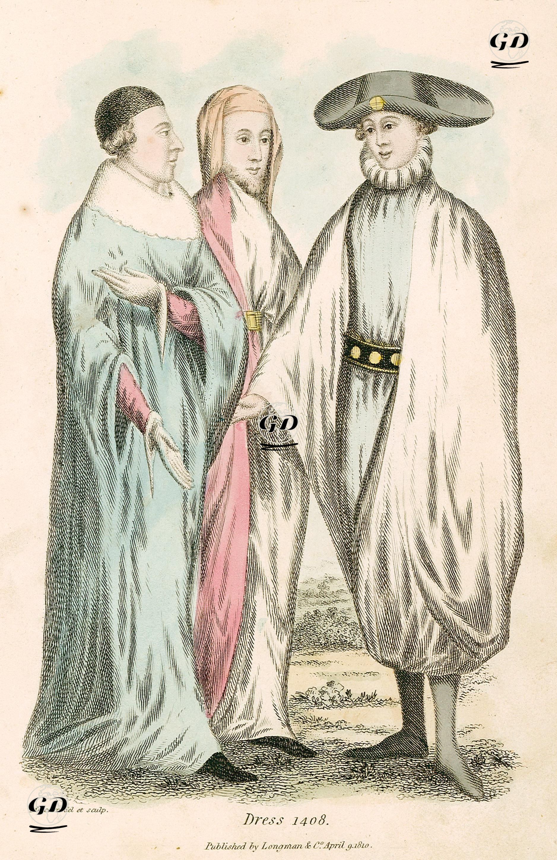 1408 Yılında İngiliz Erkeklerinin Kıyafetleri - James Peller Malcolm (1767-1815) - 1810