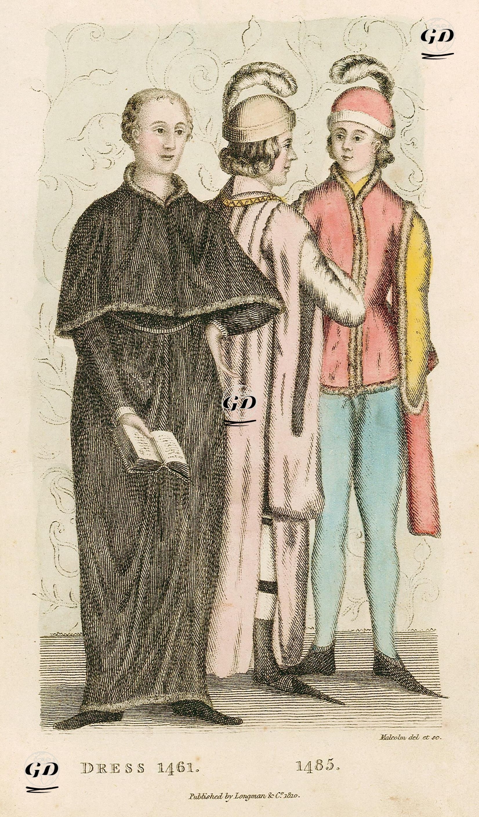 Dress 1461 and 1485 - James Peller Malcolm (1767-1815) - 1810