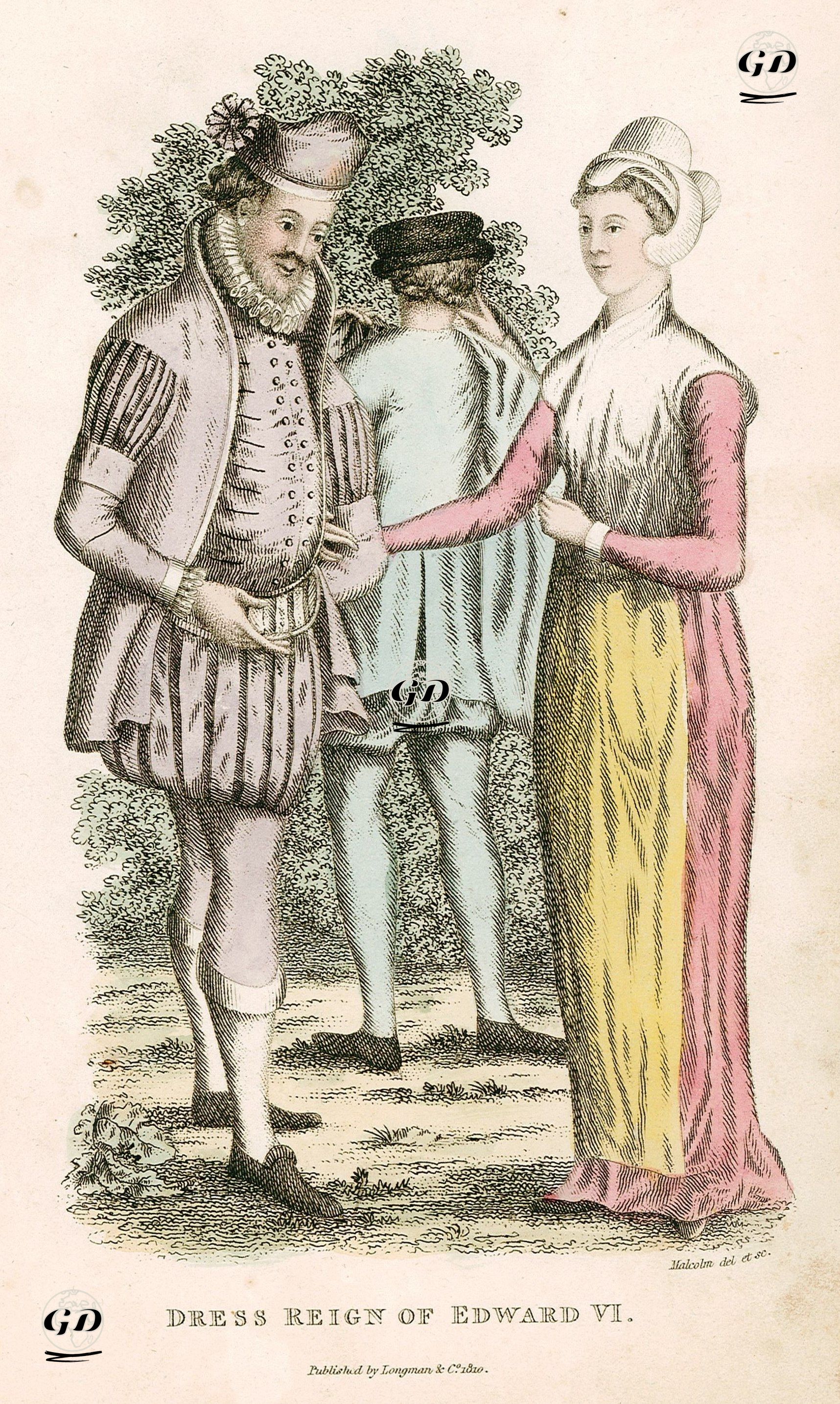 Dress Reign Of Edward VI. - James Peller Malcolm (1767-1815) - 1810