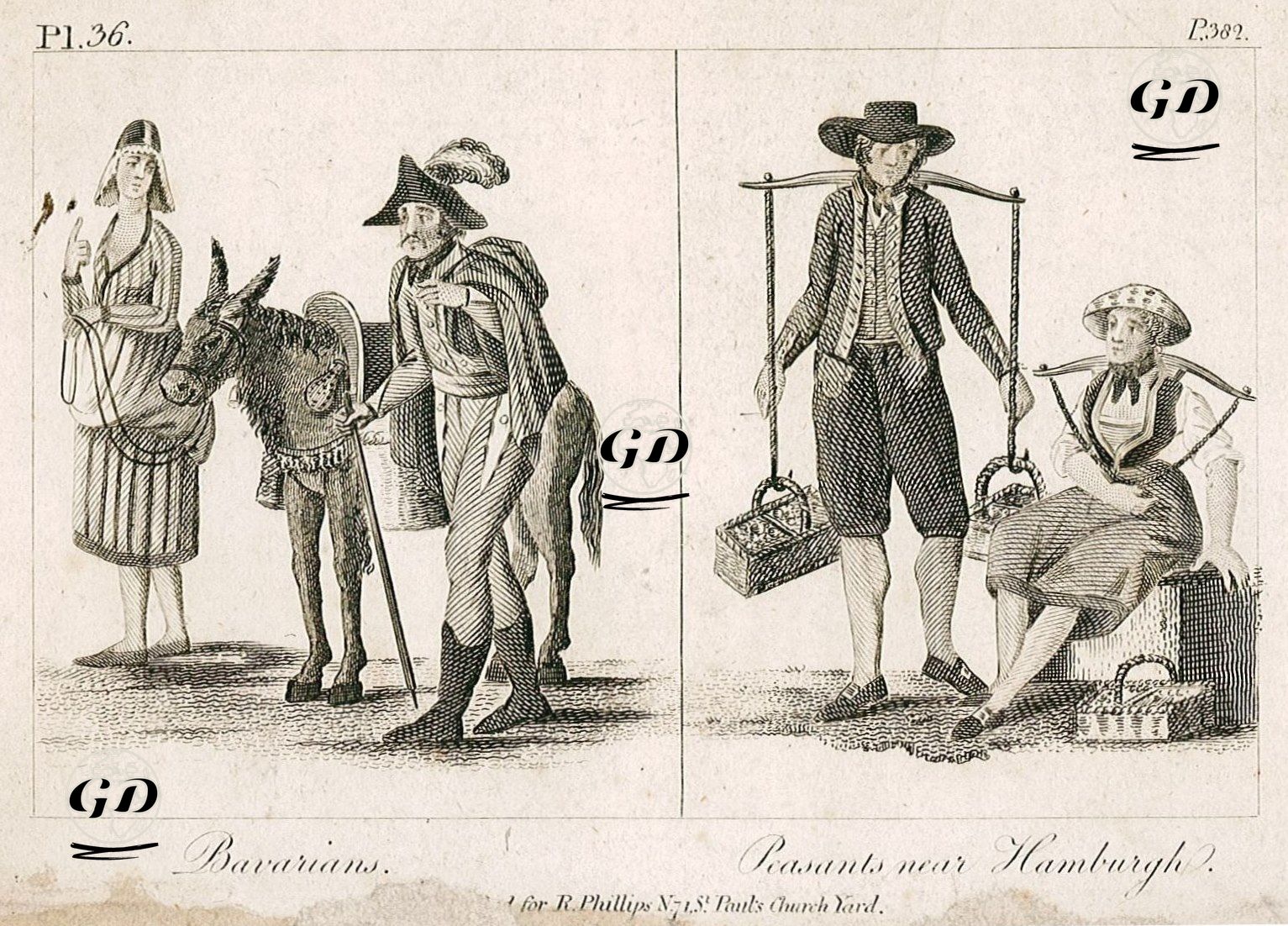 Bavyeralılar- Hamburg Yakınında Yaşayan Köylüler -  - 1830's