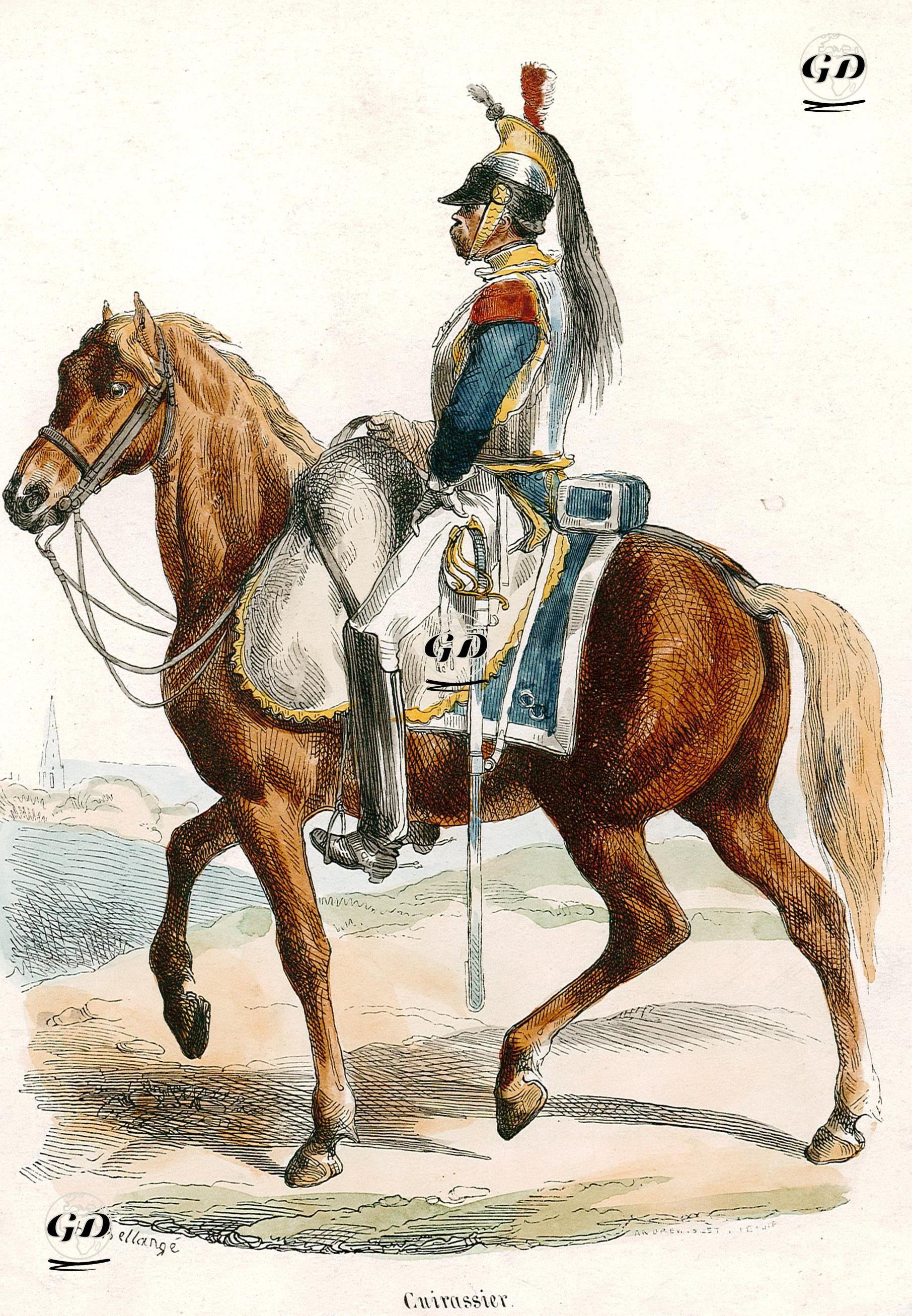Cuirassier - Hippolyte Bellange (1800-1866) - 1840's