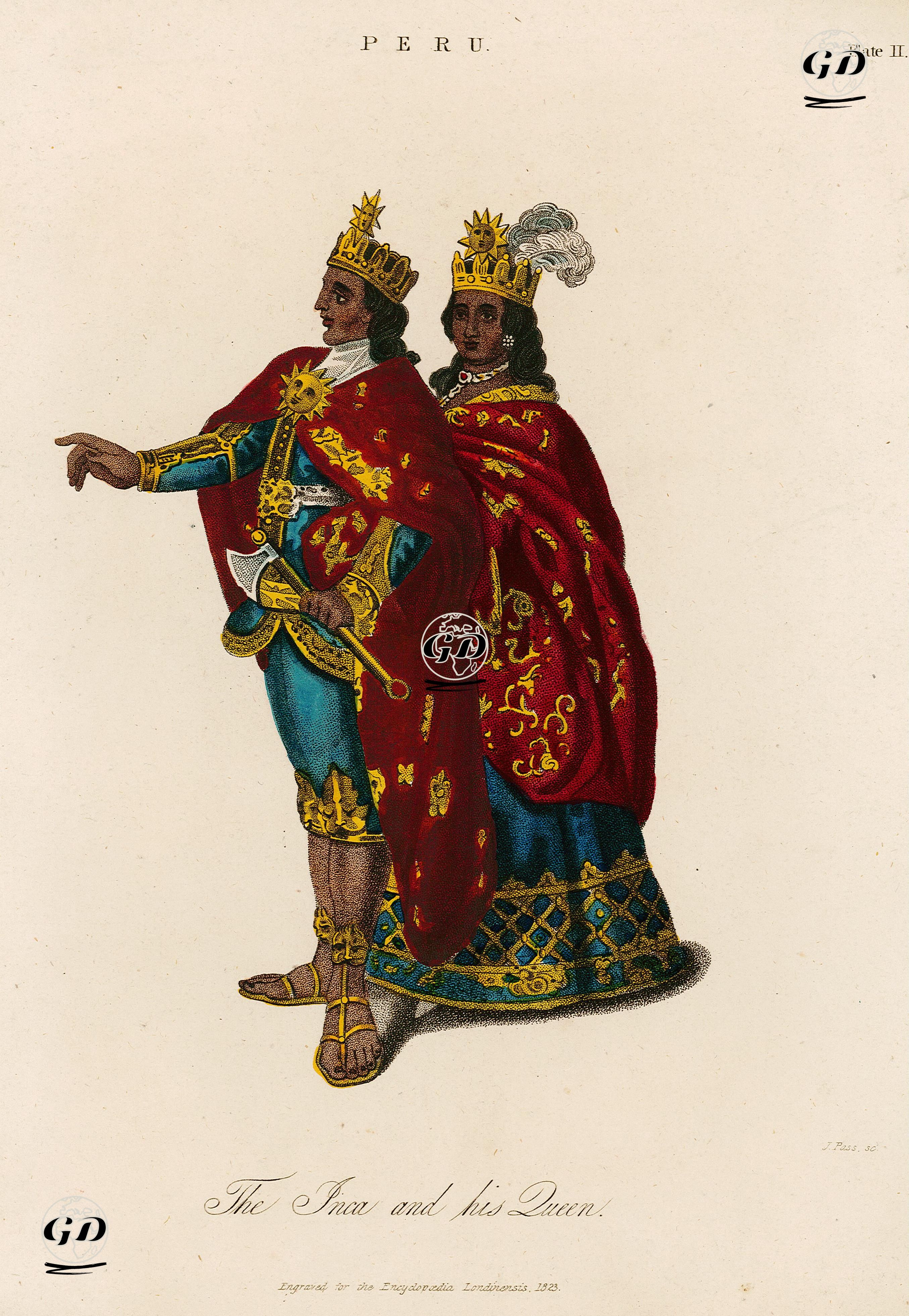 İnka Kralı ve Kraliçesi  -  - 1823