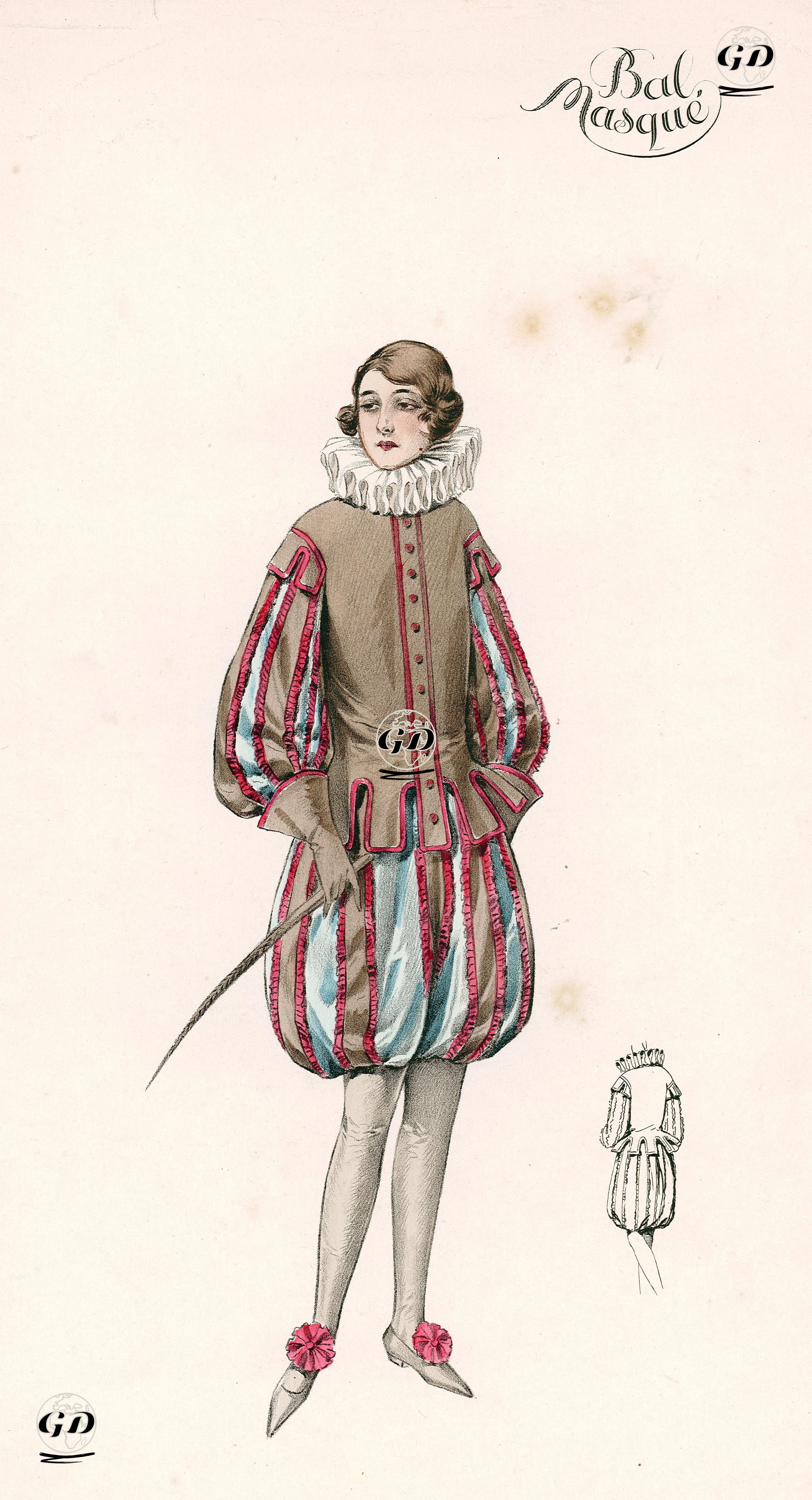 Page Hollandais du XVII. Siecle-Bal Masque -  - 1900's