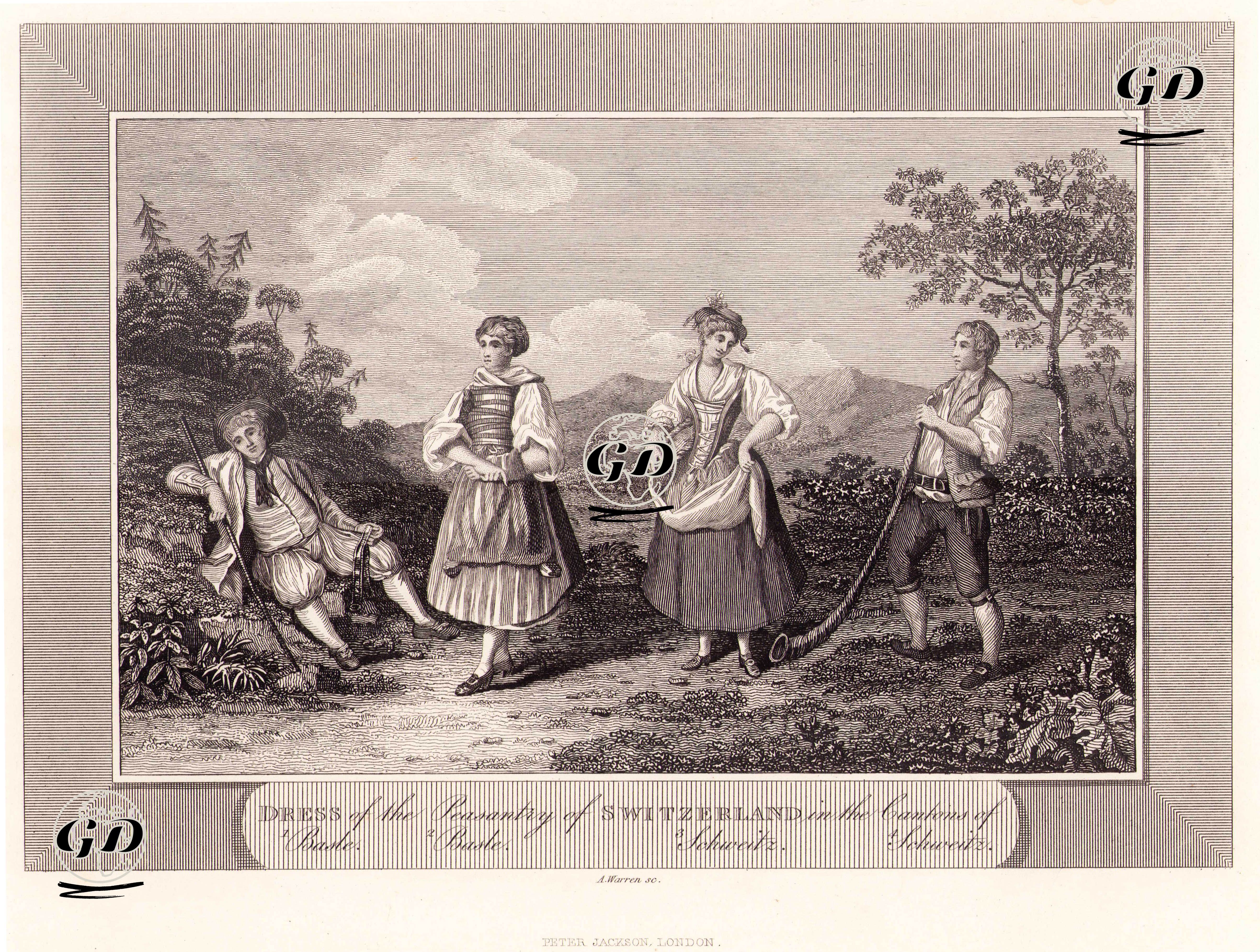 Schwyz Ve Basel Kantonunda Yaşayan İsviçre Köylüleri -  - 1806