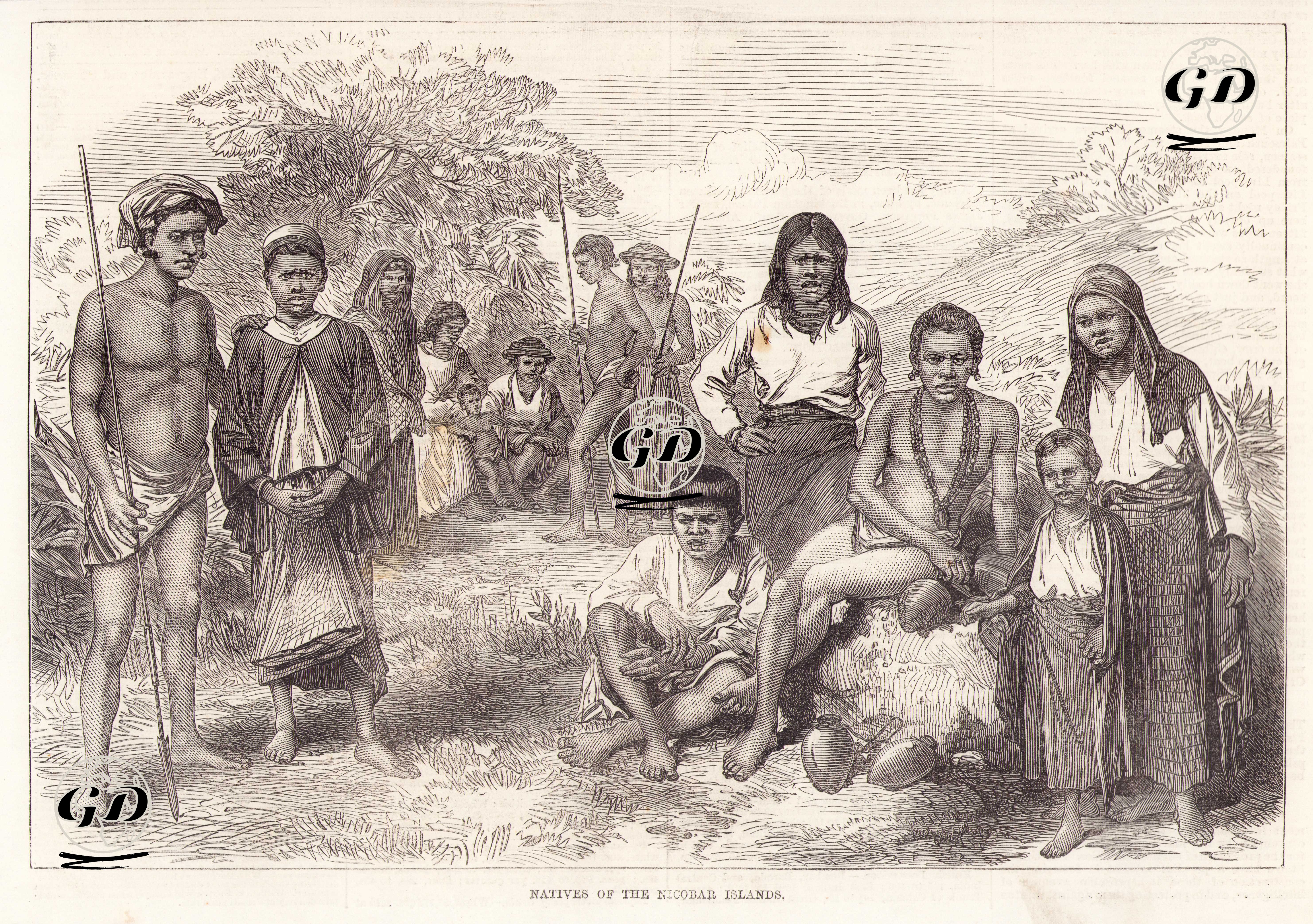 Nicobar Adasının İnsanları Ve Kıyafetleri -  - 1870