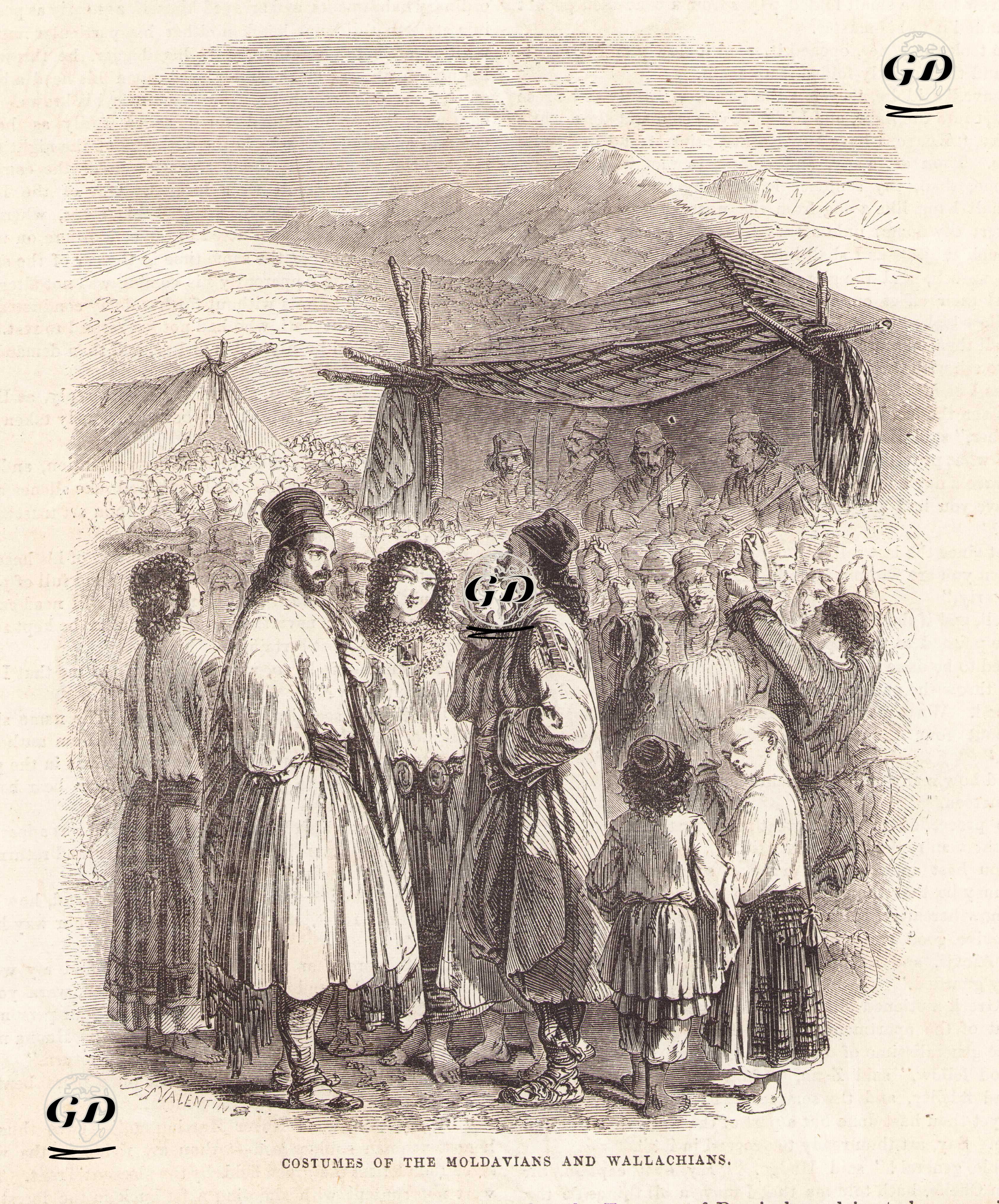 Moldovyalı Ve Eflaklı (Rumen) Kostümleri -  - 1850's