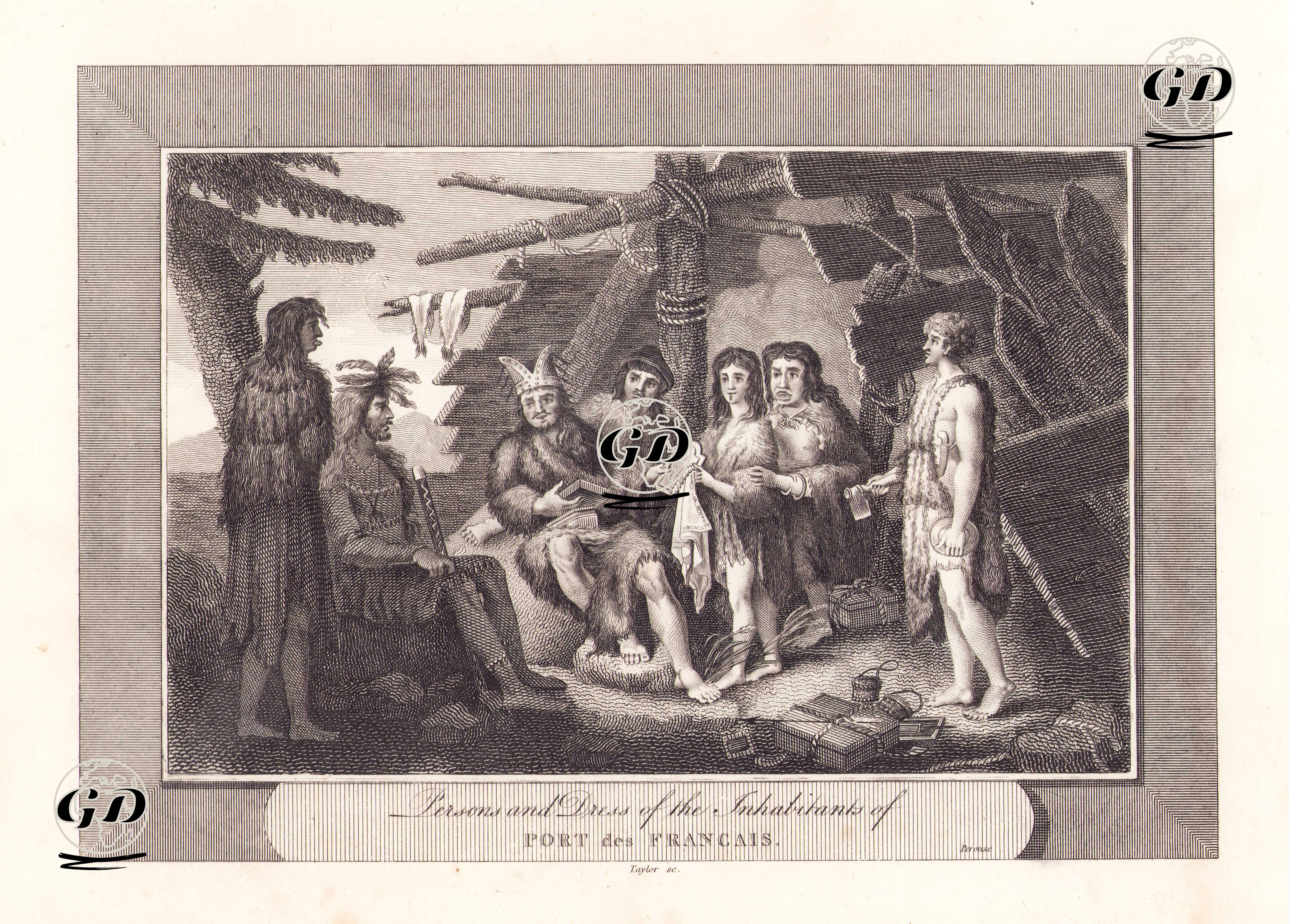 Alaska'da Lituya ( Port Des Français) Körfezinda Yaşayanlar Ve Kıyafetleri -  - 1806