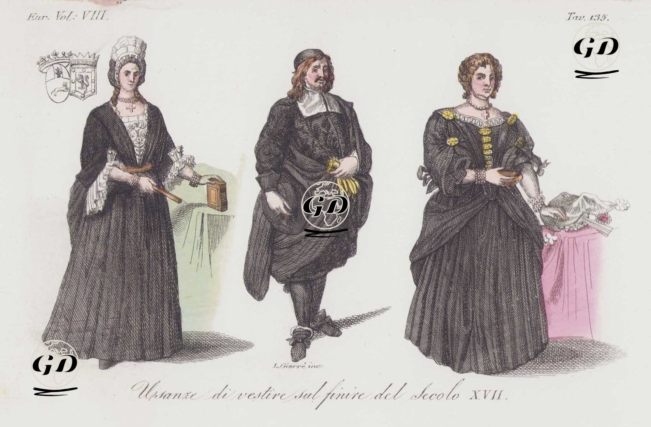 XVII. Yüzyılın Başında İtalyanların Kıyafetleri, Avrupa Cilt VIII. Resim 135. -  - 1820's-1840's