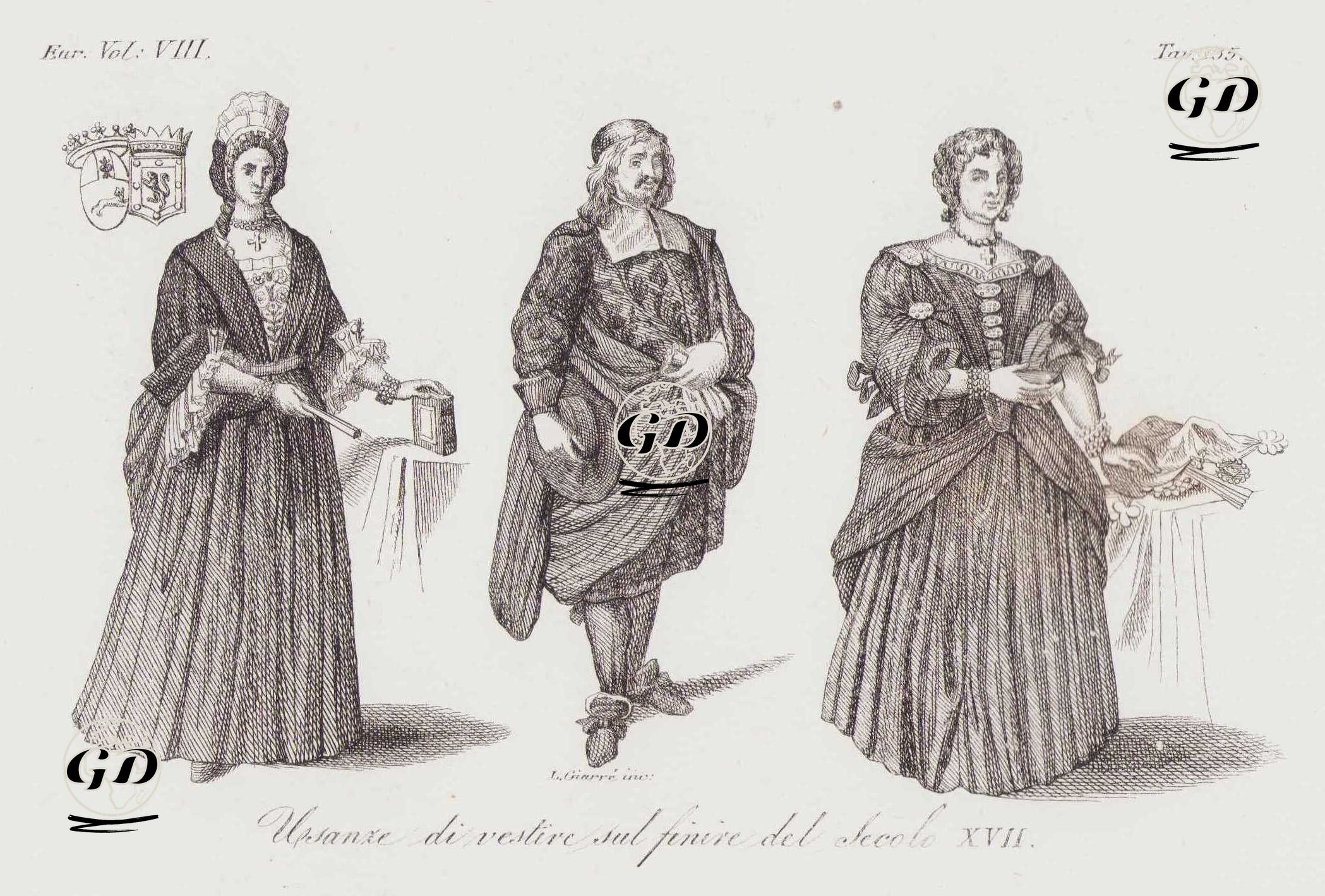 XVII. Yüzyılın Başında İtalyanların Kıyafetleri, Avrupa Cilt VIII. Resim 135. -  - 1820's-1840's